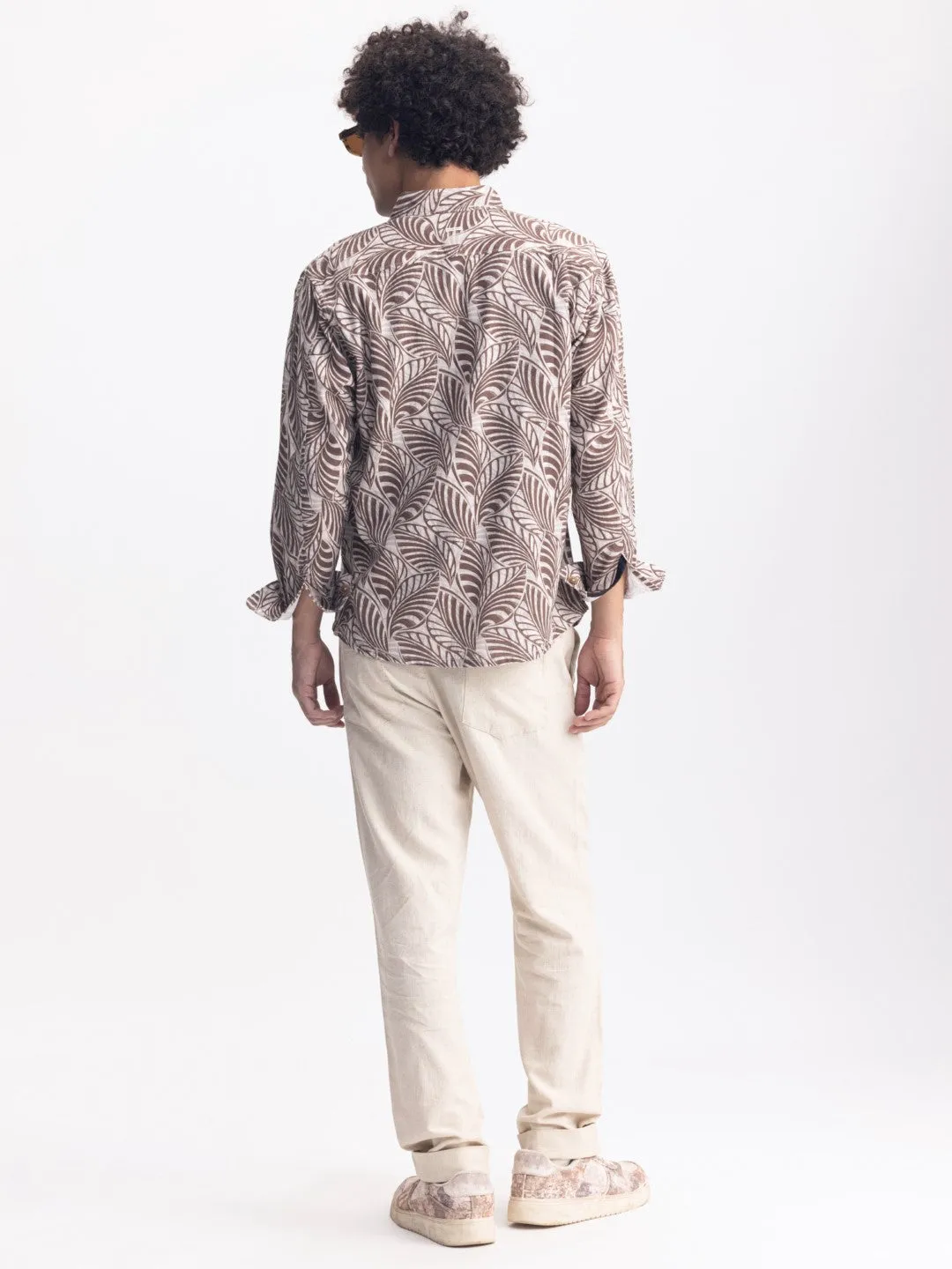 Brown Printed Overshirt