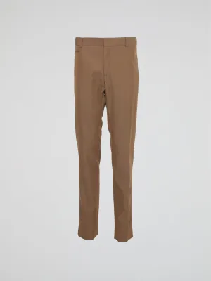 Brown Slim Fit Suit Pants