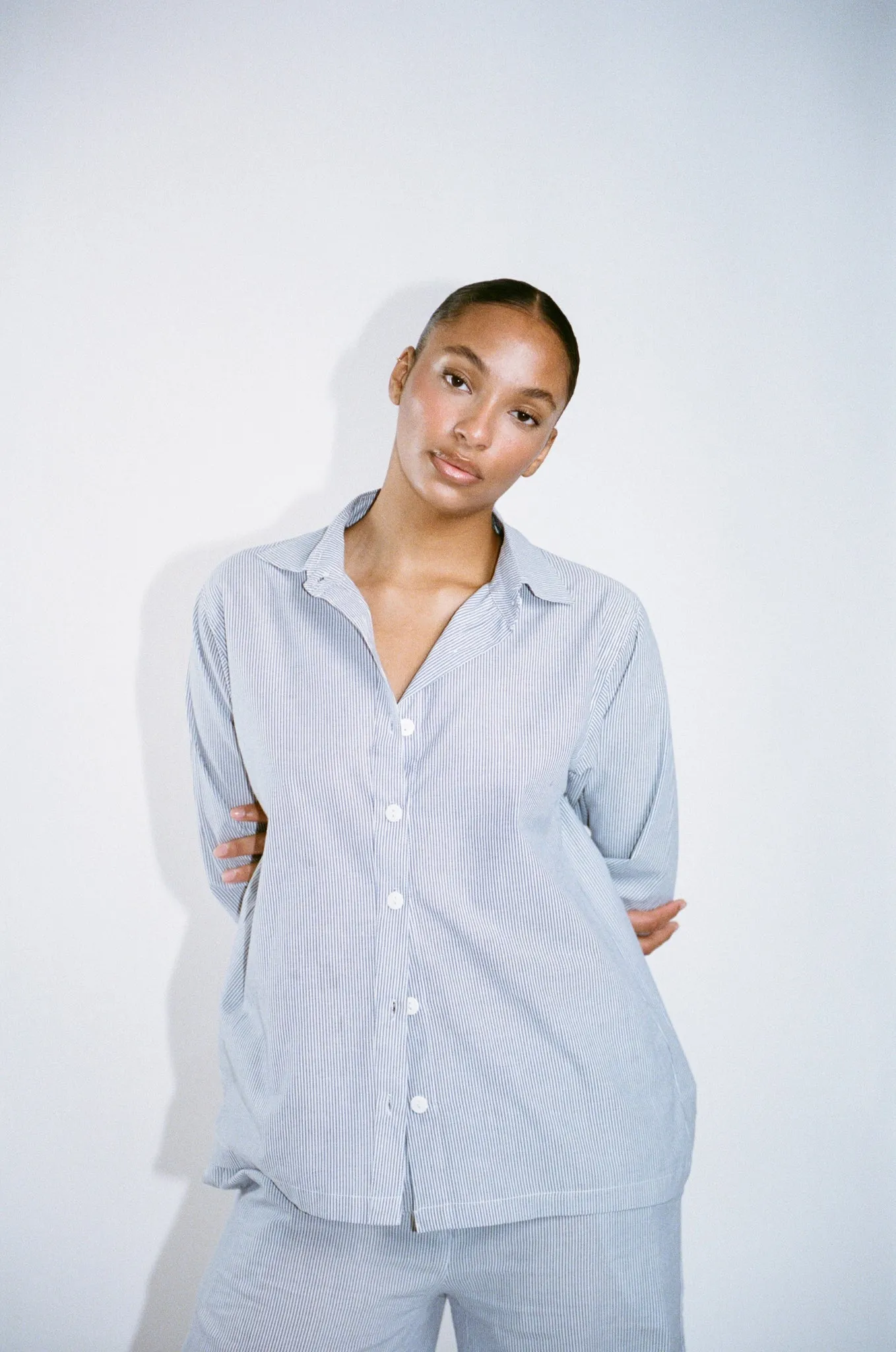 Button Down Shirt
Ocean Blue Stripe
