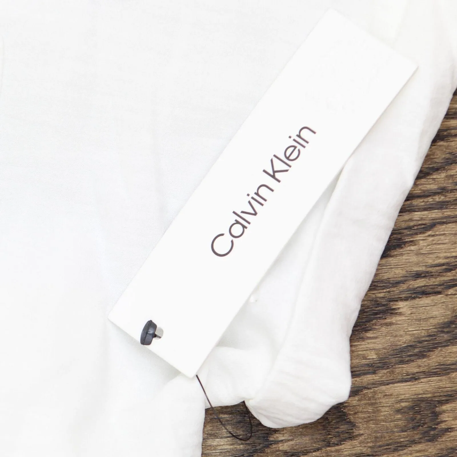 Calvin Klein Womens Short Sleeve Button Down Shirt M2TA8554 Soft White XL