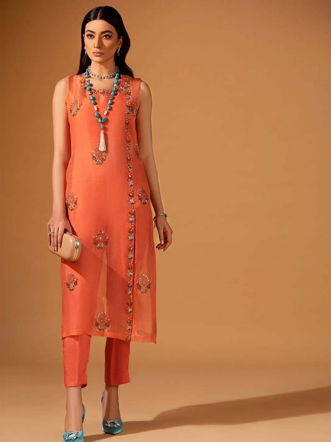Camelia | Mohtaram NUUR Luxury PRET Collection 2022 | Stitched Silk Suits