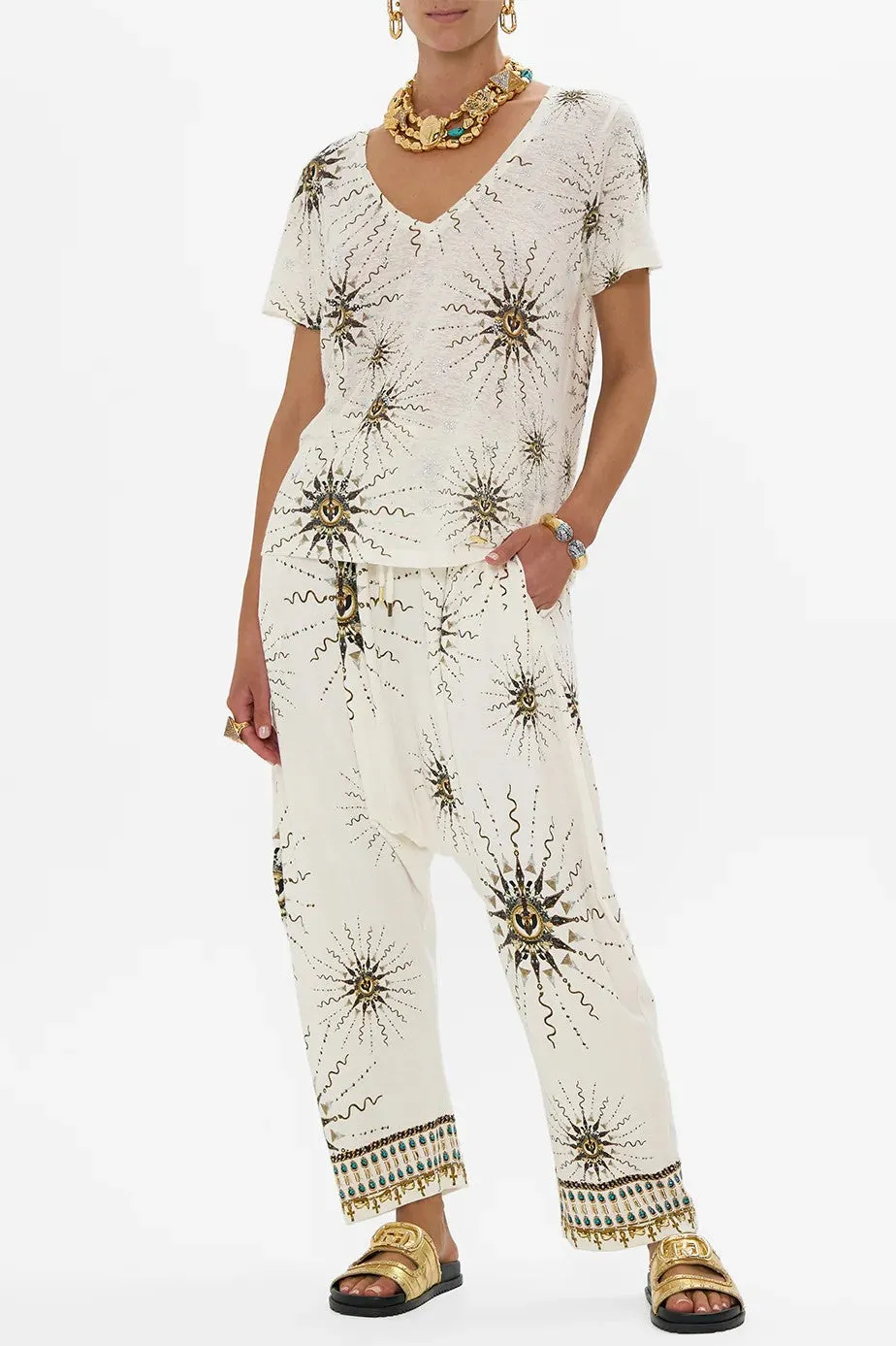 CAMILLA Relaxed V-Neck Tee - Goddess Energy