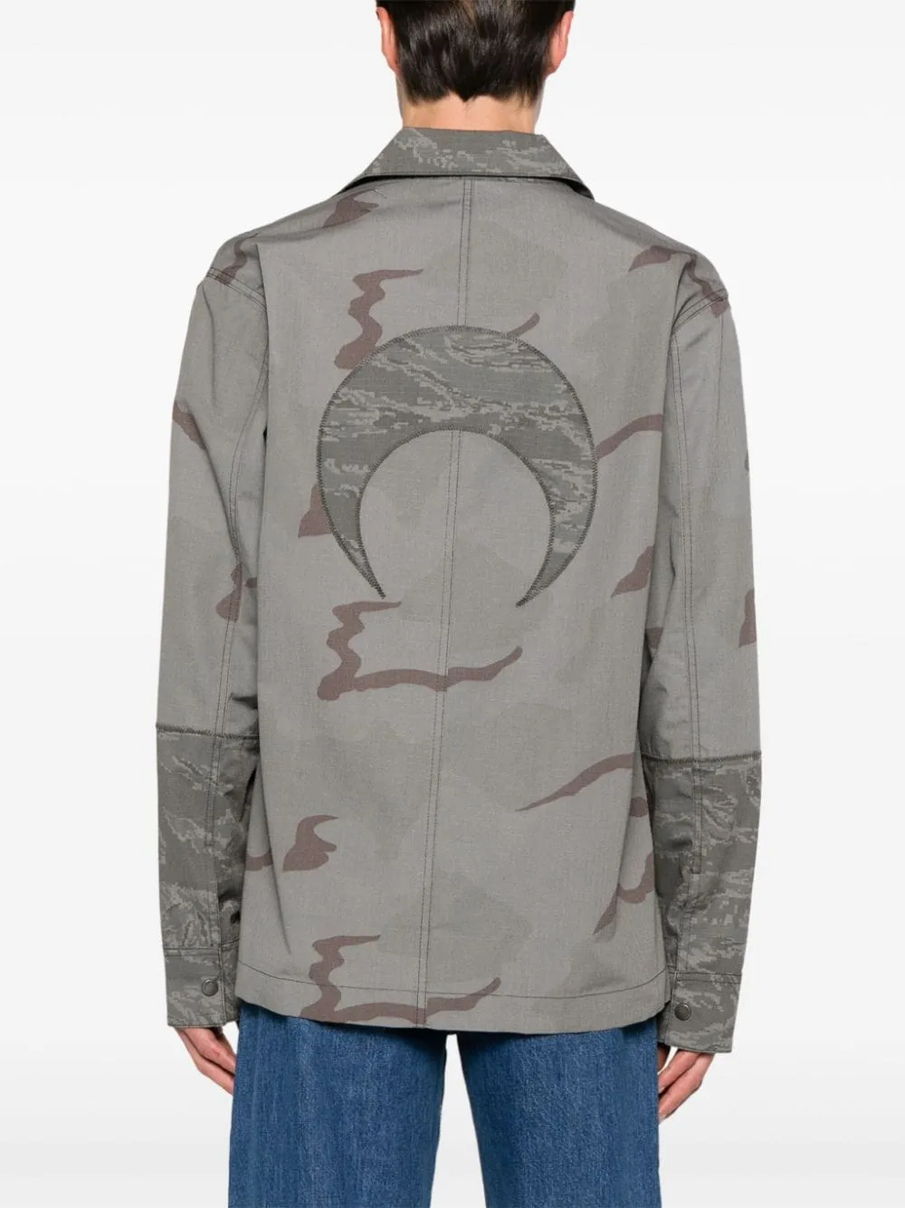 Camouflage print overshirt