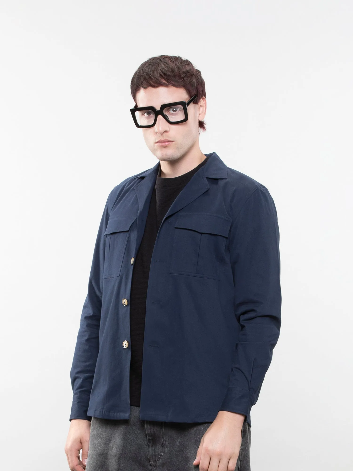Camp collar overshirt