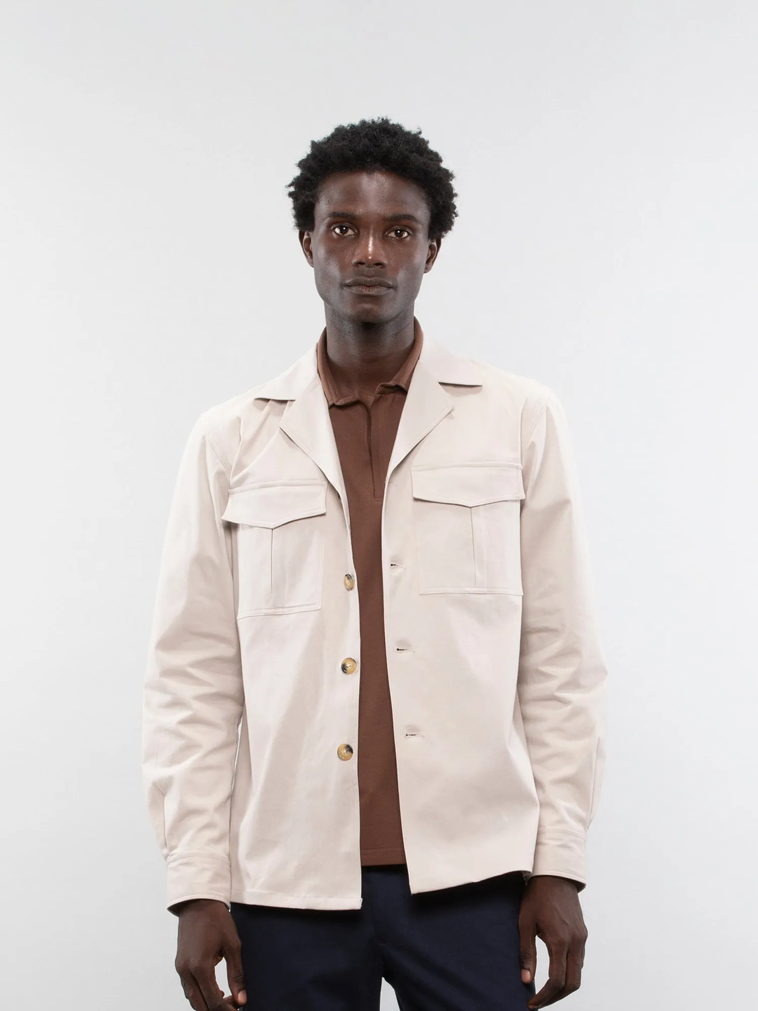 Camp collar overshirt
