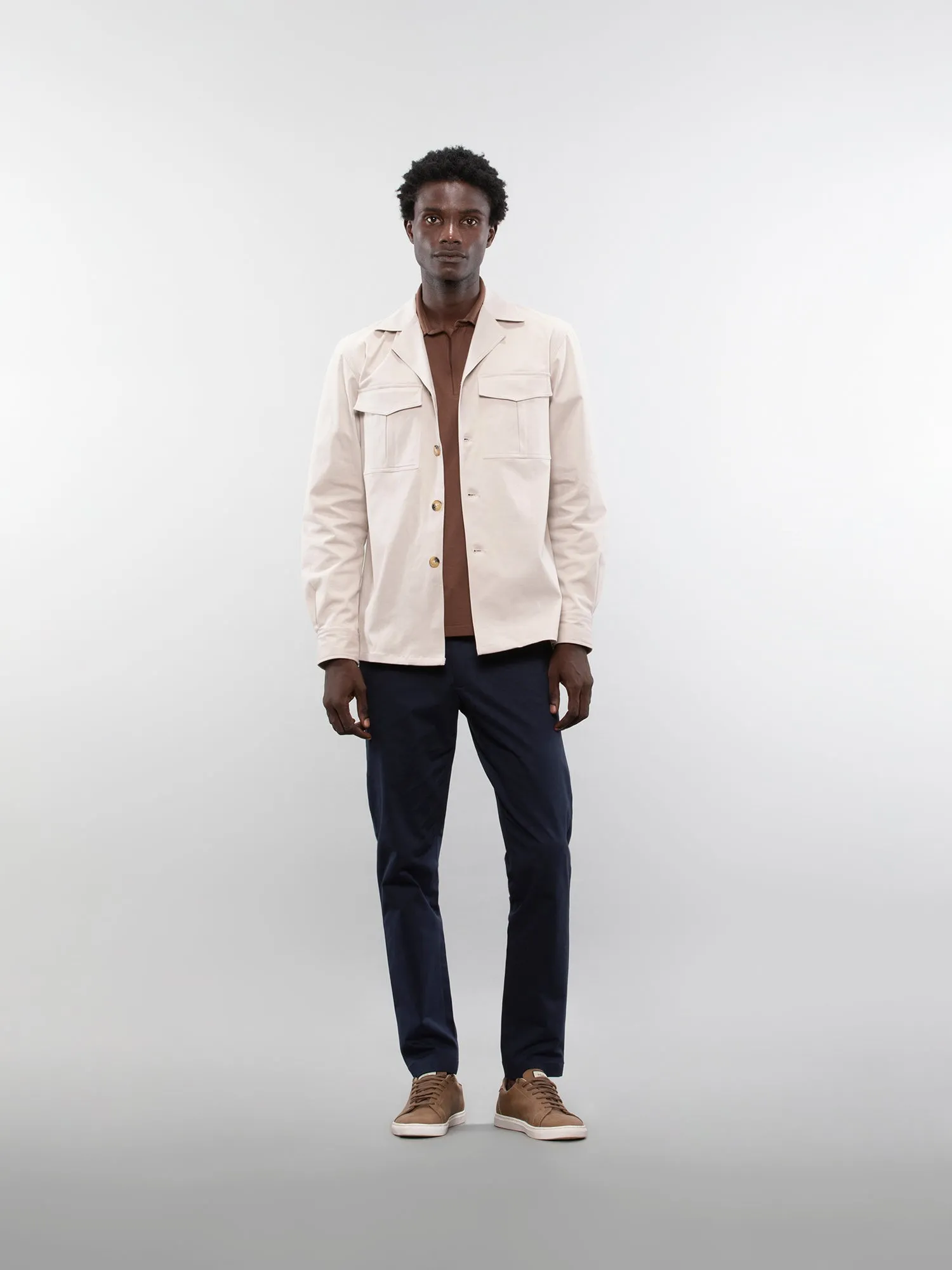 Camp collar overshirt