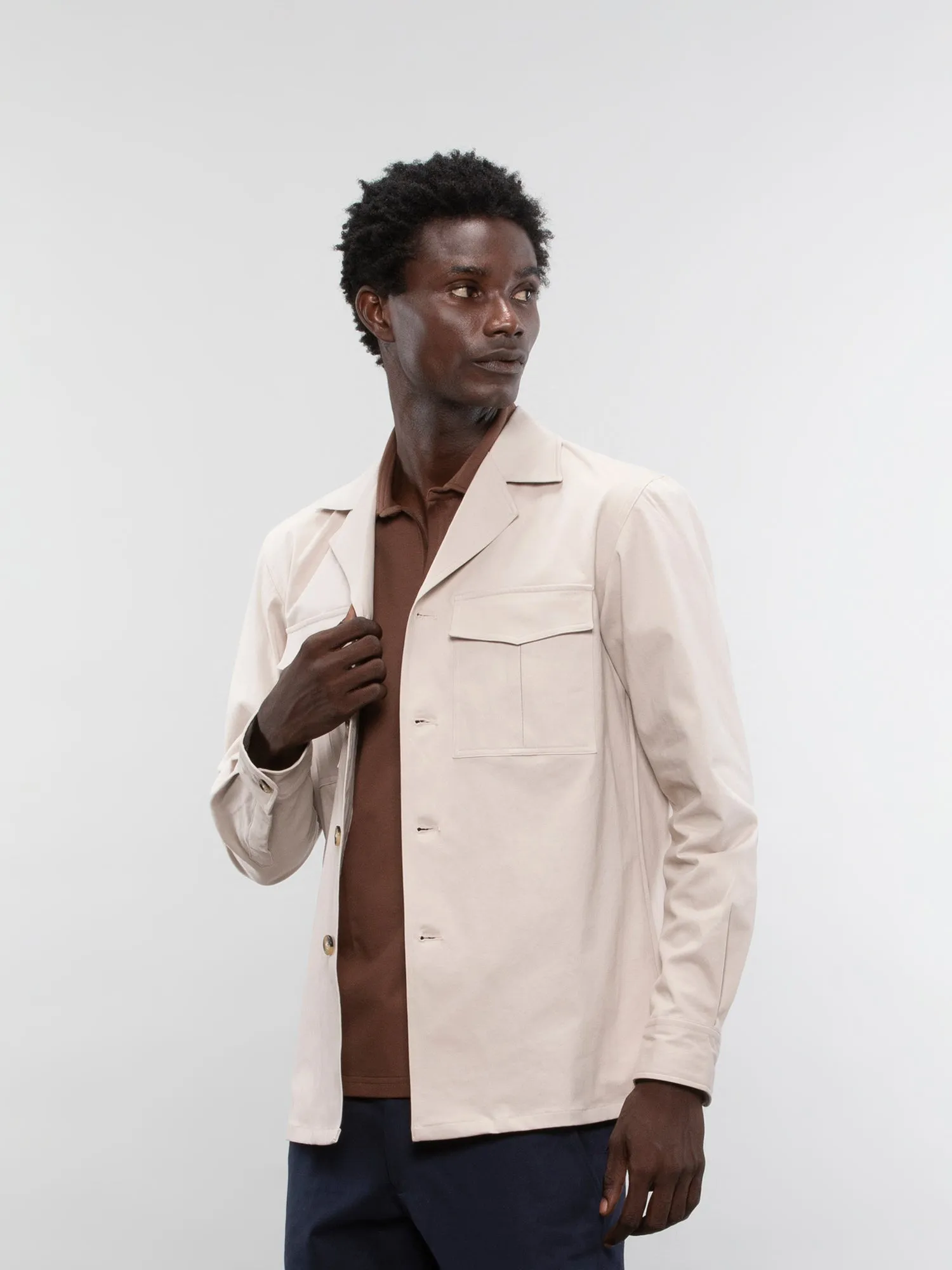 Camp collar overshirt
