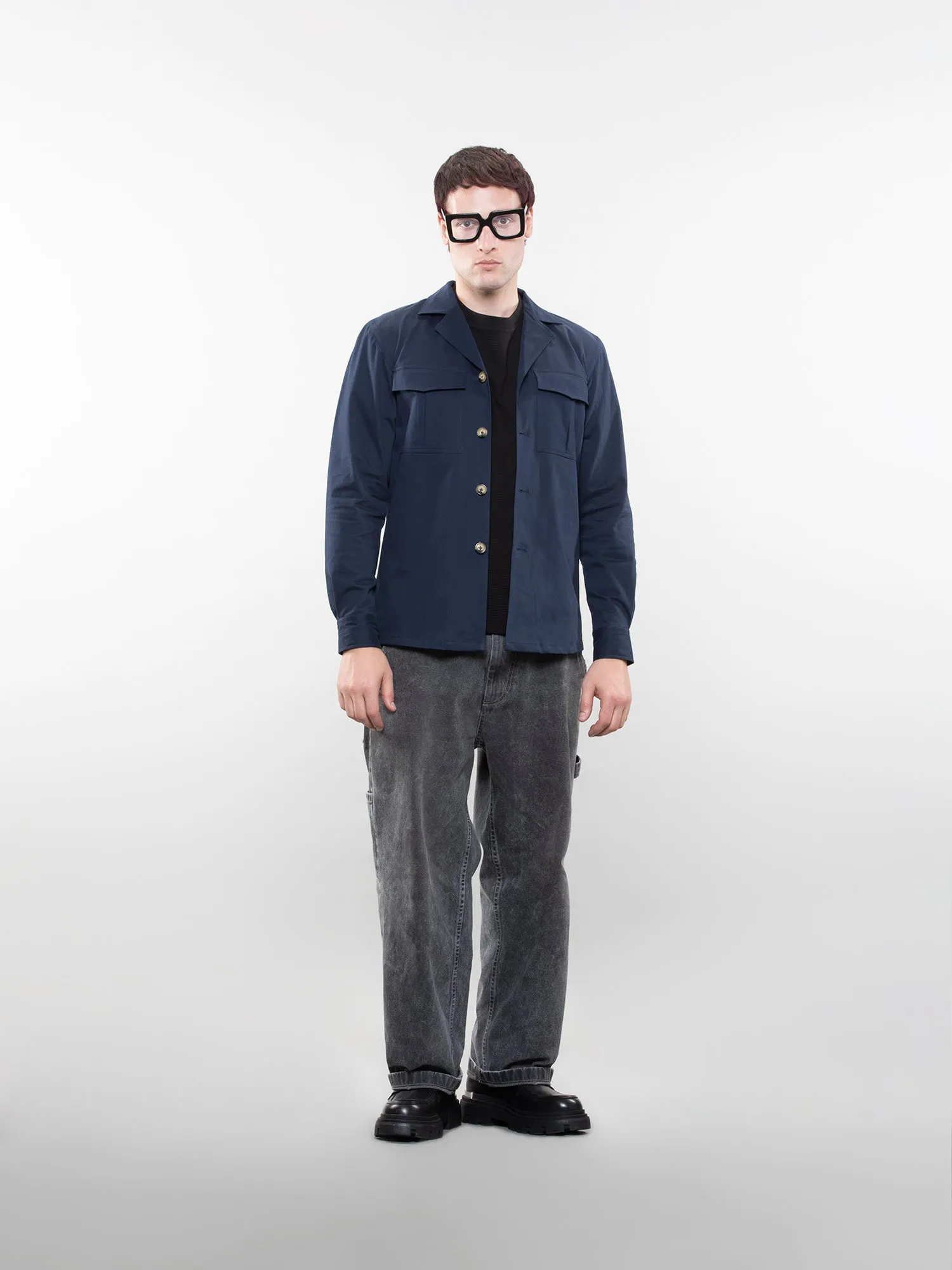 Camp collar overshirt