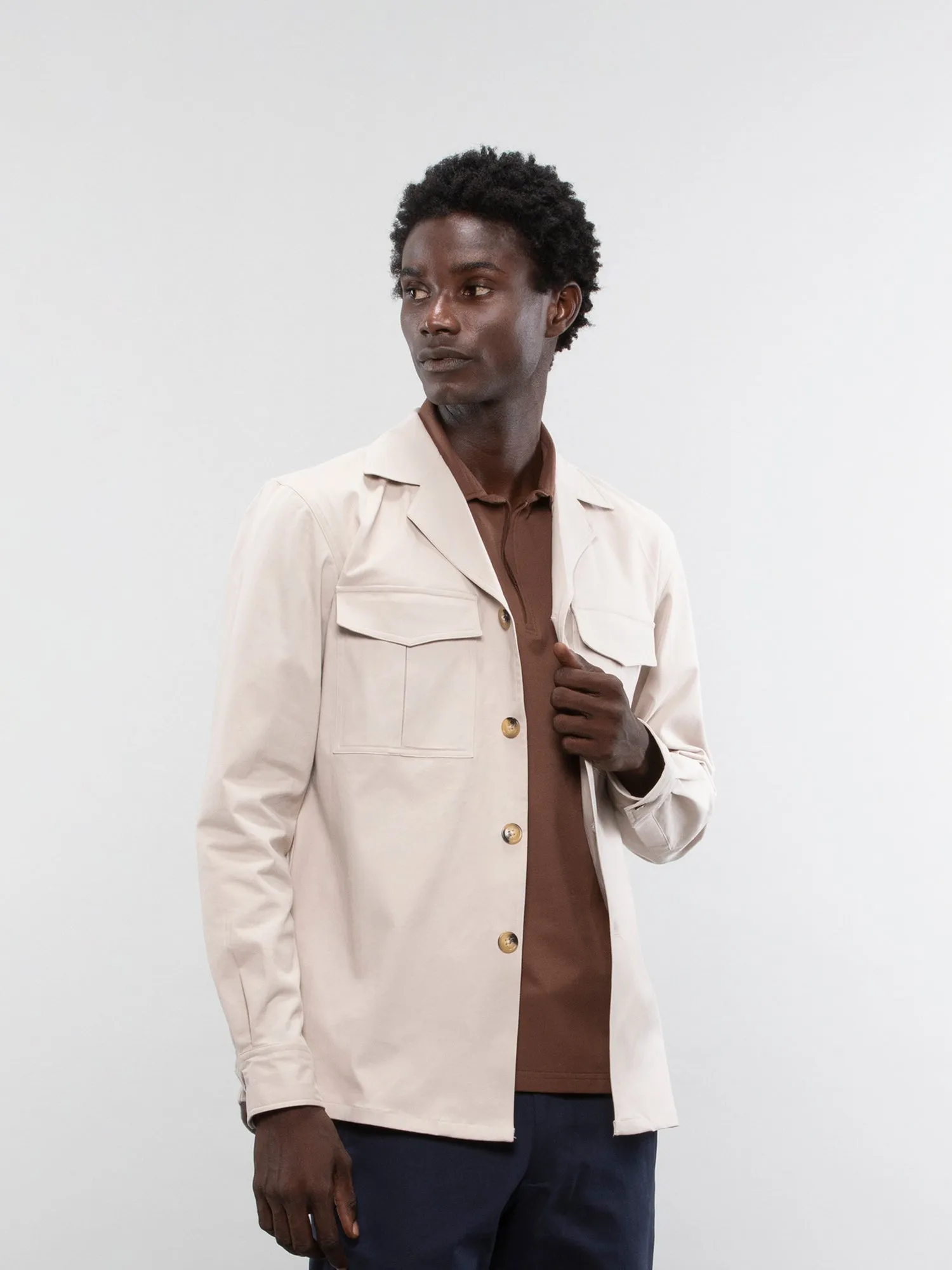 Camp collar overshirt