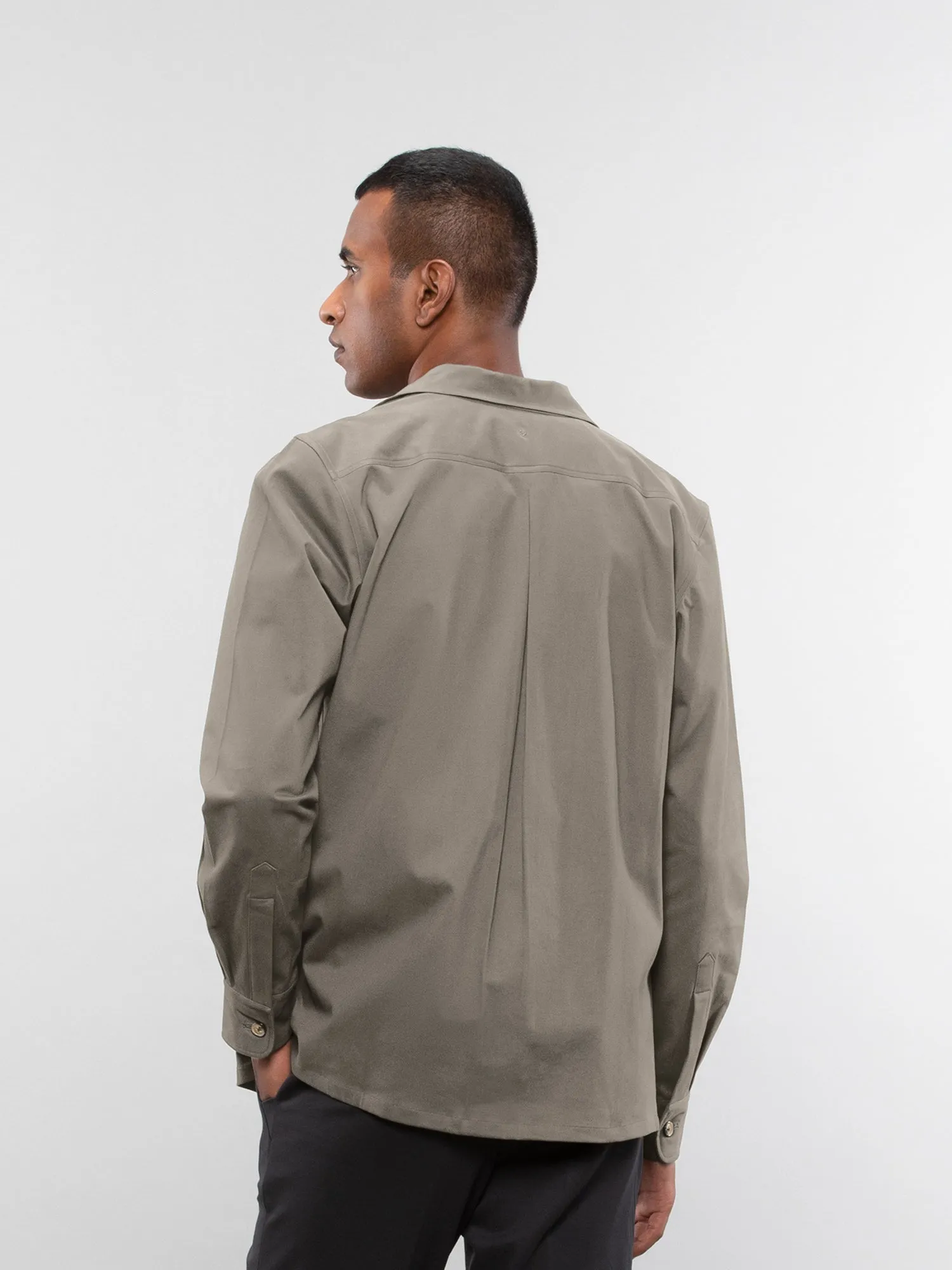 Camp collar overshirt