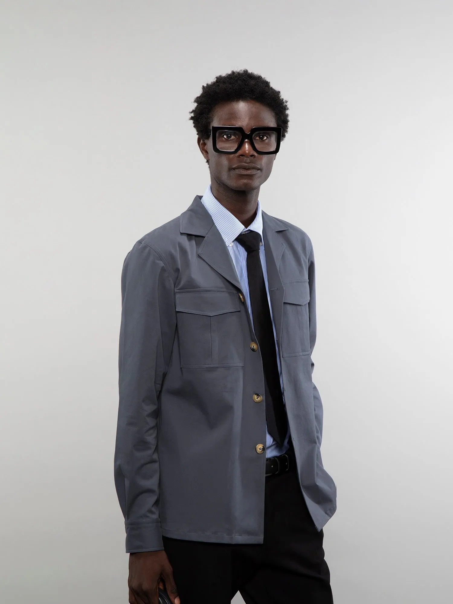 Camp collar overshirt