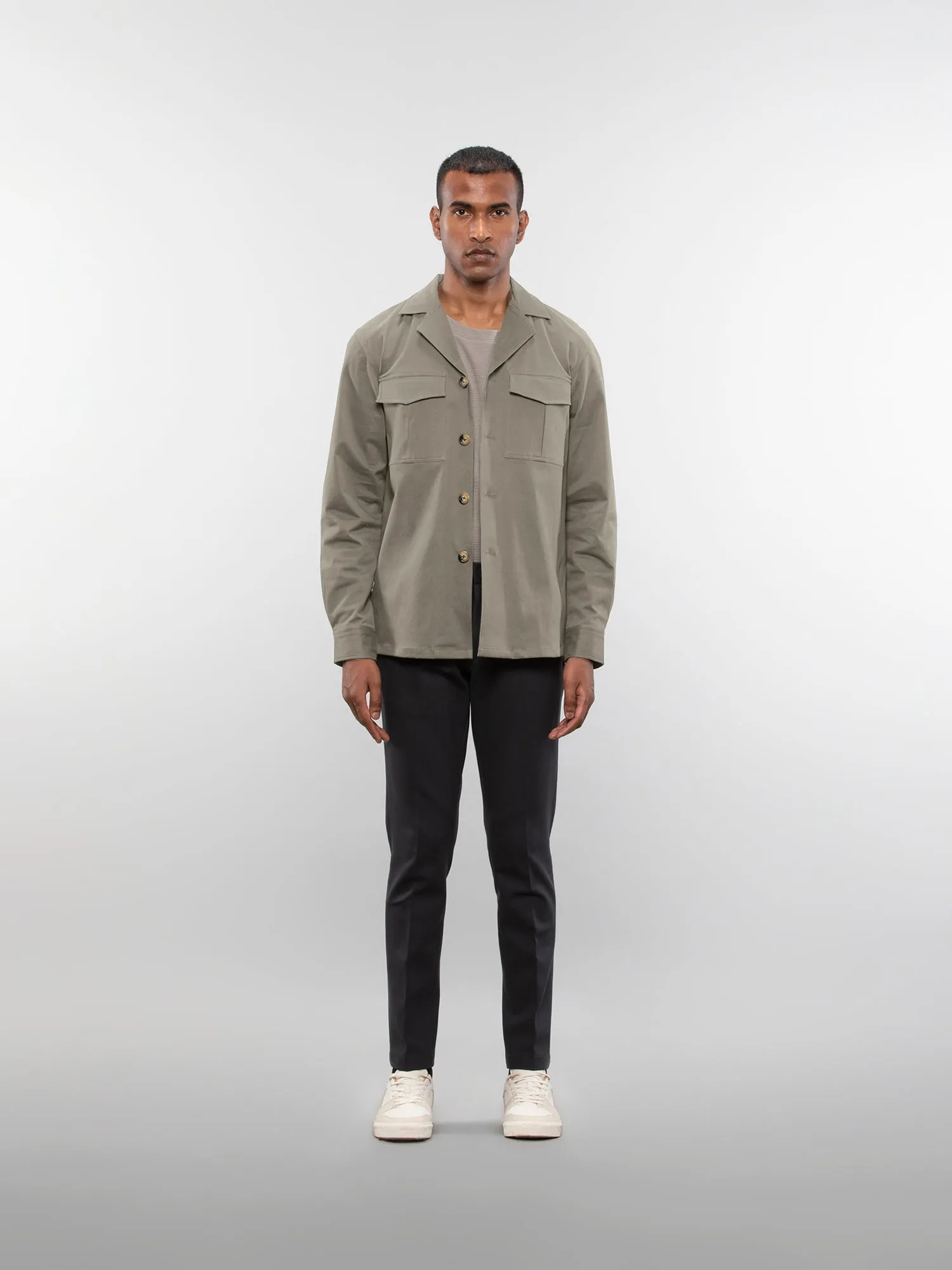 Camp collar overshirt