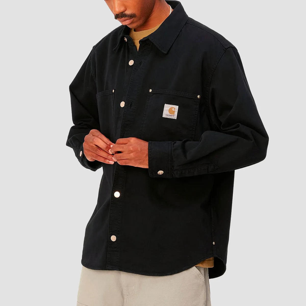 Carhartt WIP Derby Longsleeve Shirt Jac Black Rinsed