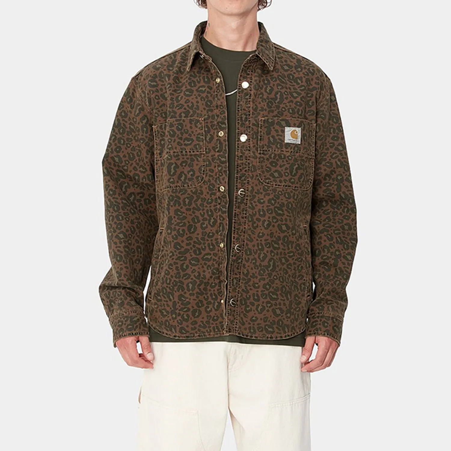 Carhatt WIP Conro Shirt Jac Camo Leo Tamarind