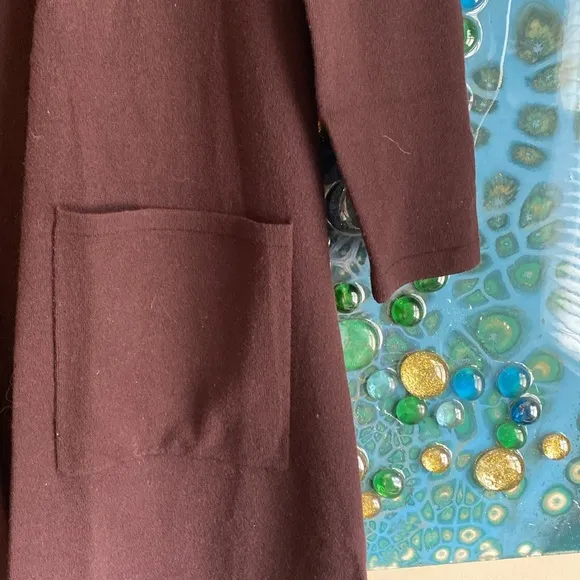 Cassis Wool Long Cardigan- Eileen Fisher