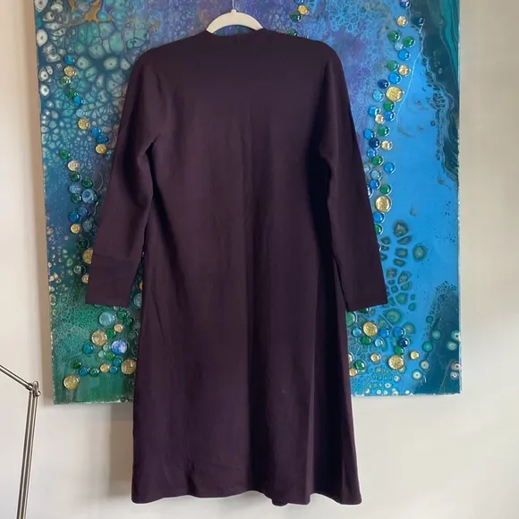 Cassis Wool Long Cardigan- Eileen Fisher