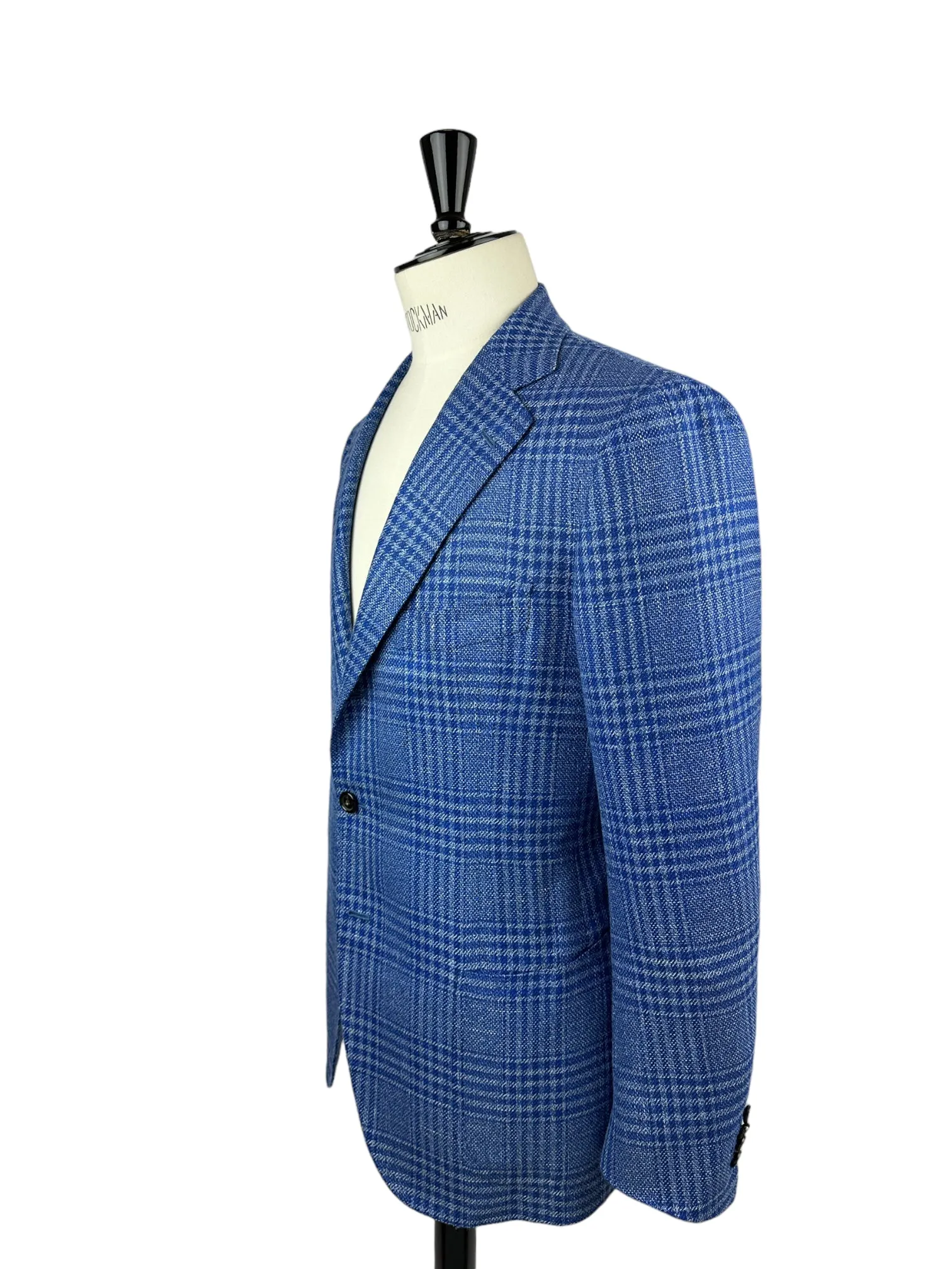 Cesare Attolini Azure Blue Wool, Silk & Linen Jacket