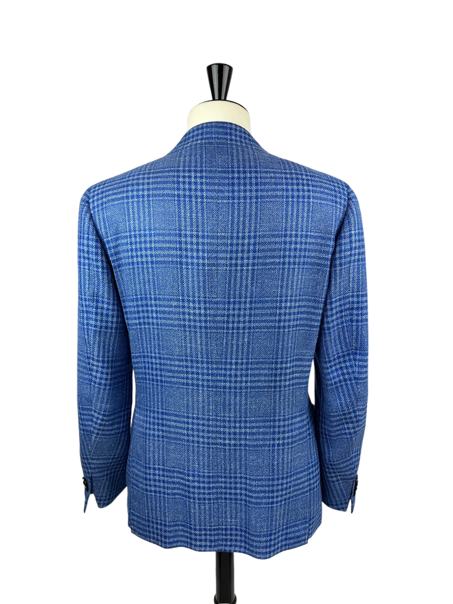Cesare Attolini Azure Blue Wool, Silk & Linen Jacket