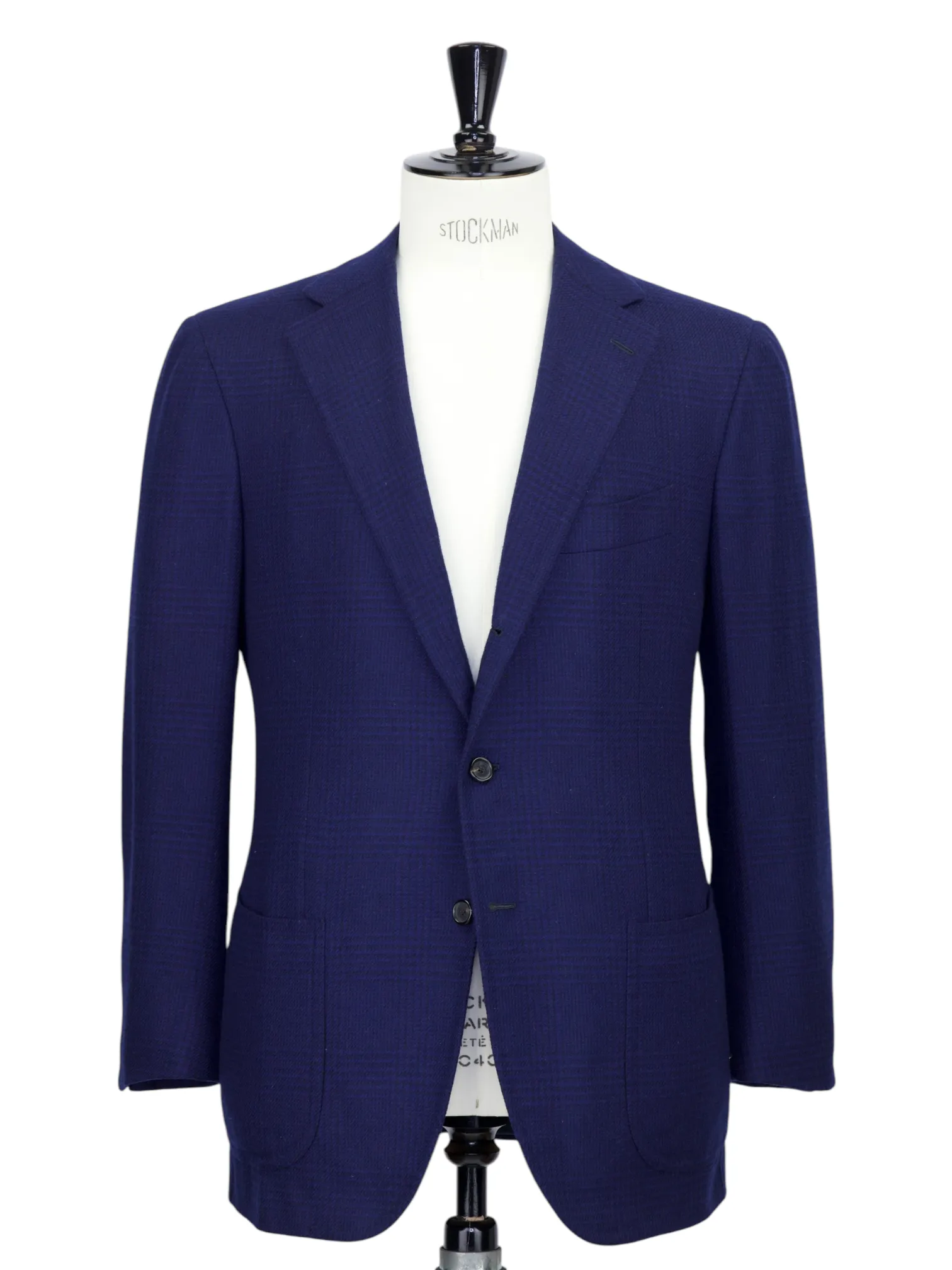 Cesare Attolini Blue Prince of Wales Check Cashmere Jacket