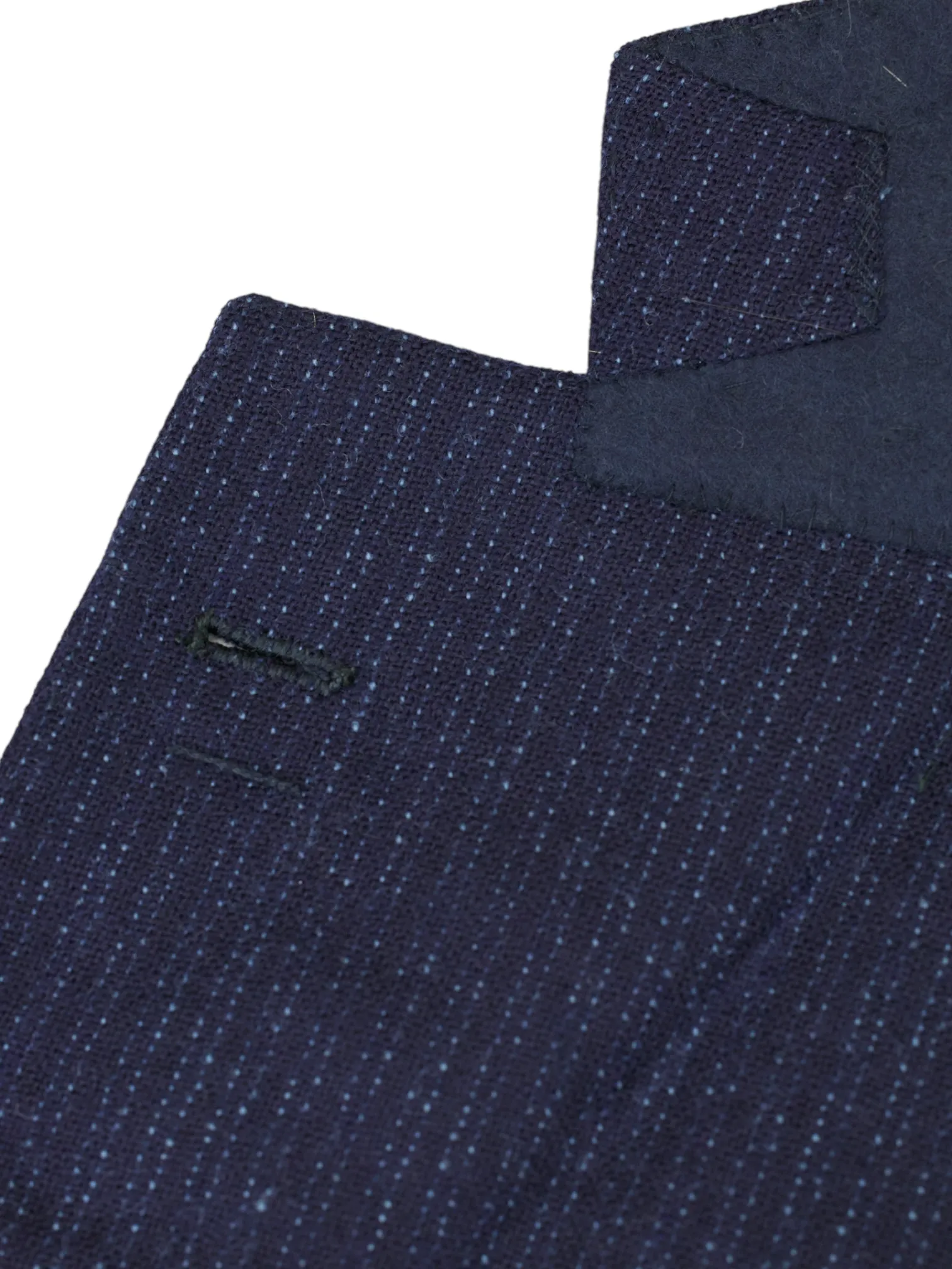 Cesare Attolini Dark Blue Wool-Bouclé Striped Jacket