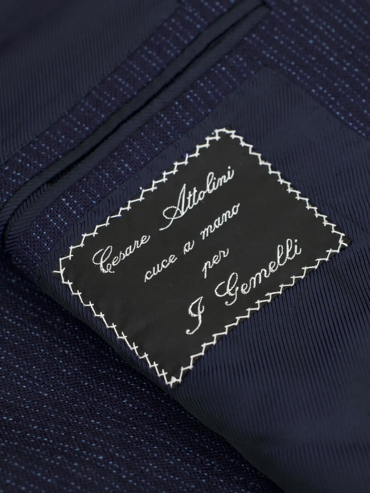 Cesare Attolini Dark Blue Wool-Bouclé Striped Jacket
