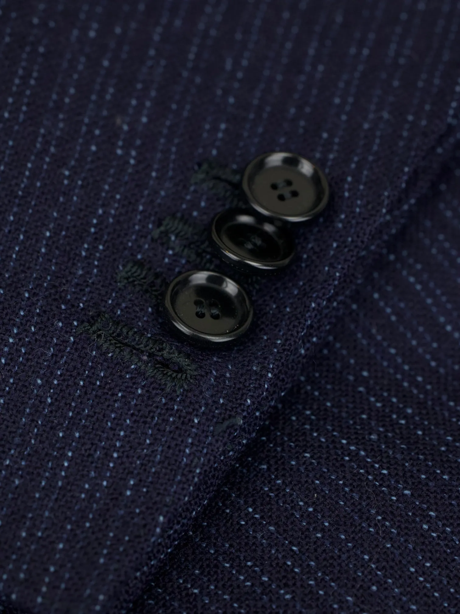 Cesare Attolini Dark Blue Wool-Bouclé Striped Jacket
