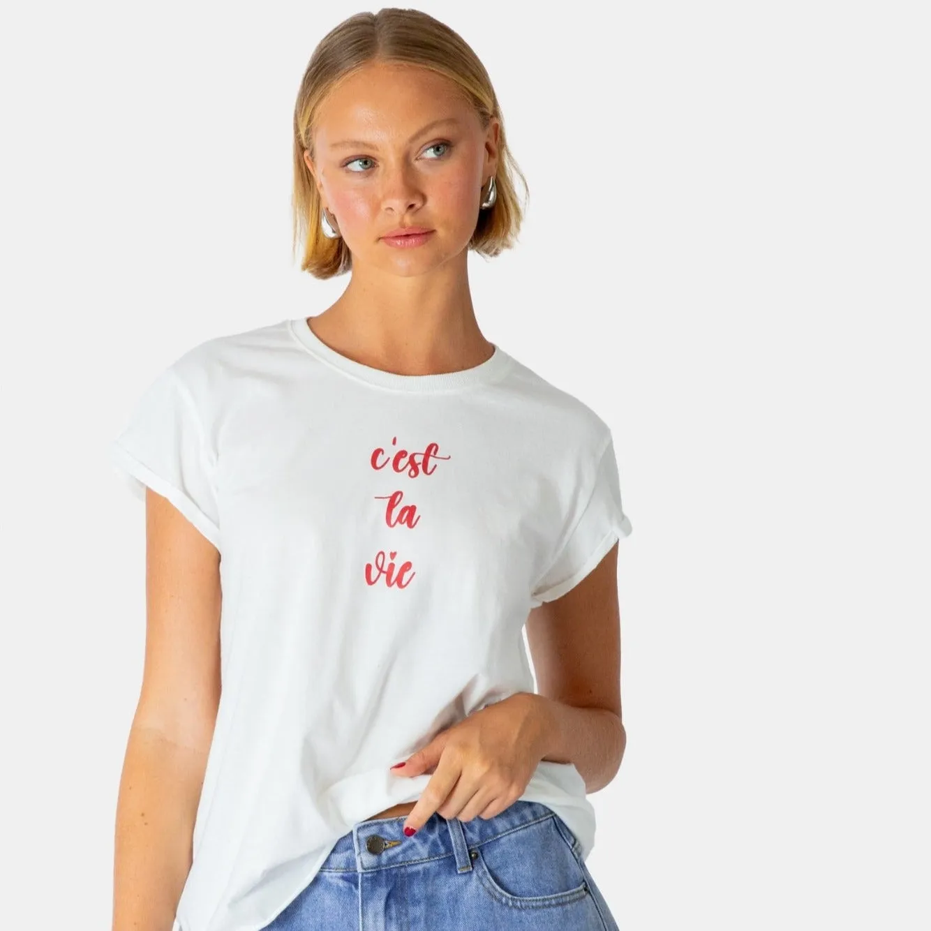 Cest La Vie Tee 100% Cotton