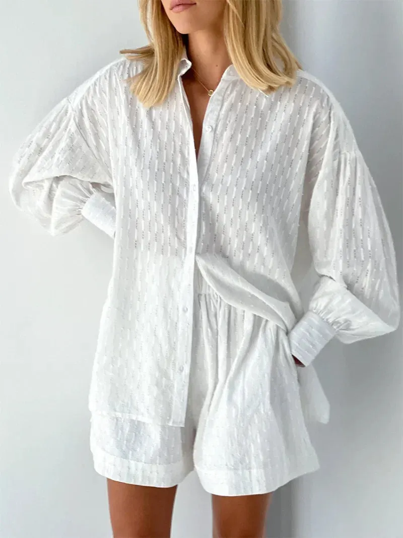 Charlotte™ - Effortlessly Stylish Breezy Shirt and Shorts Set