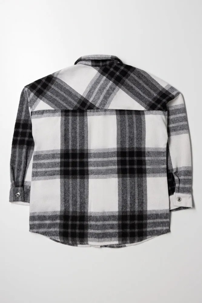 Check Shirt Black And White