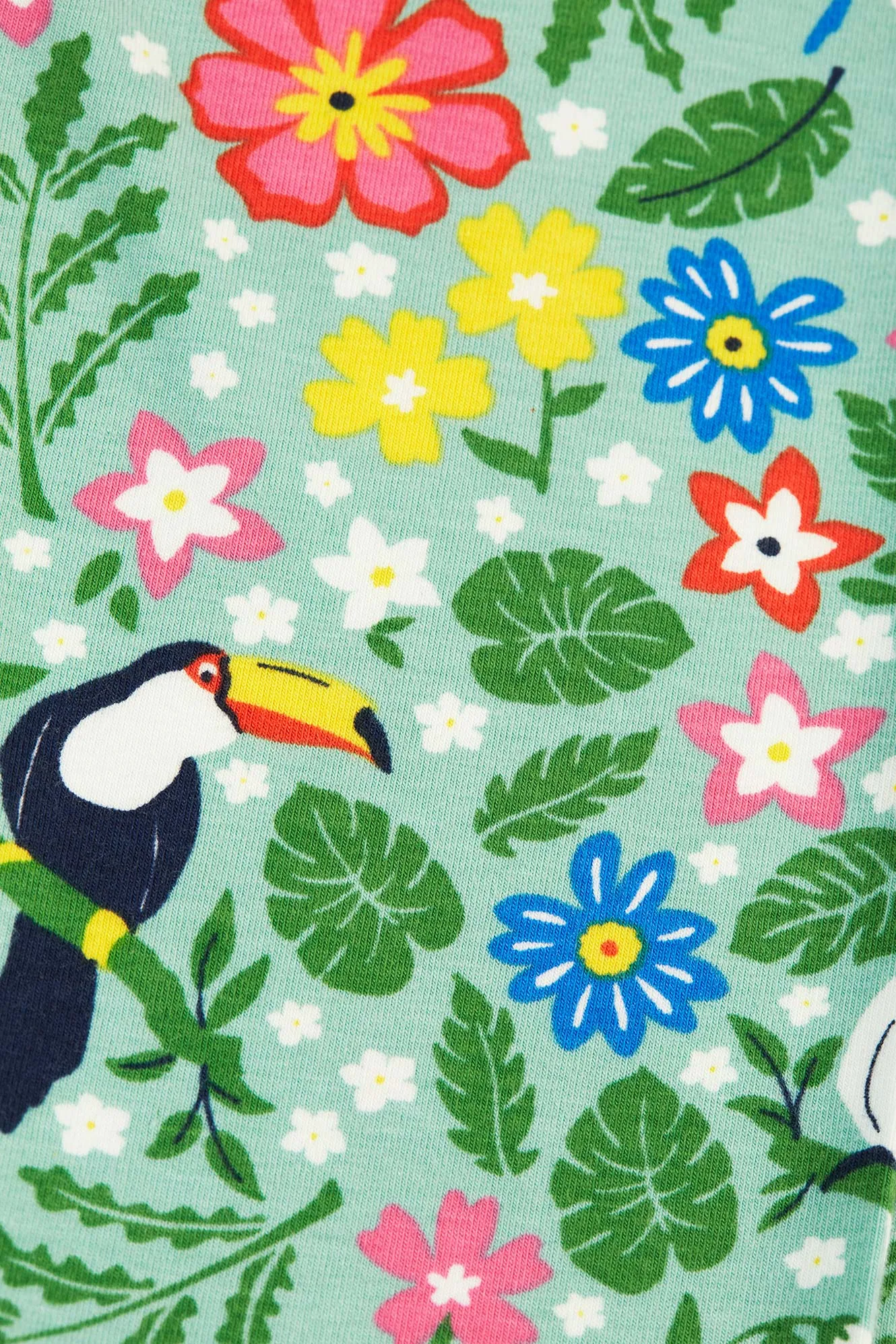Children's Frugi Leggings: Tropical Parrots Toucans Organic Leggings - Kid's Clothing
