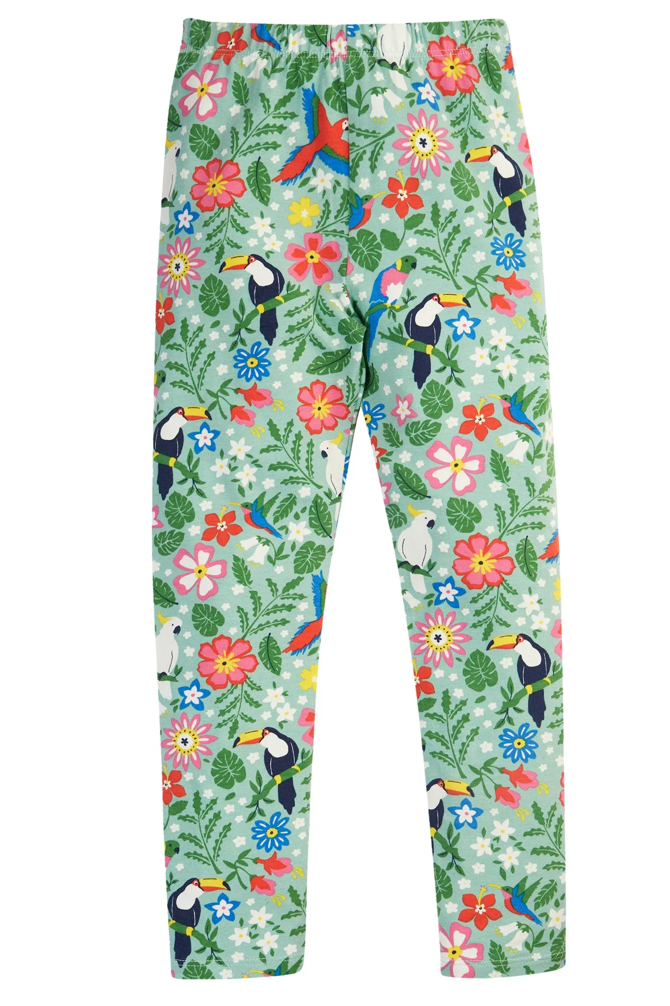 Children's Frugi Leggings: Tropical Parrots Toucans Organic Leggings - Kid's Clothing