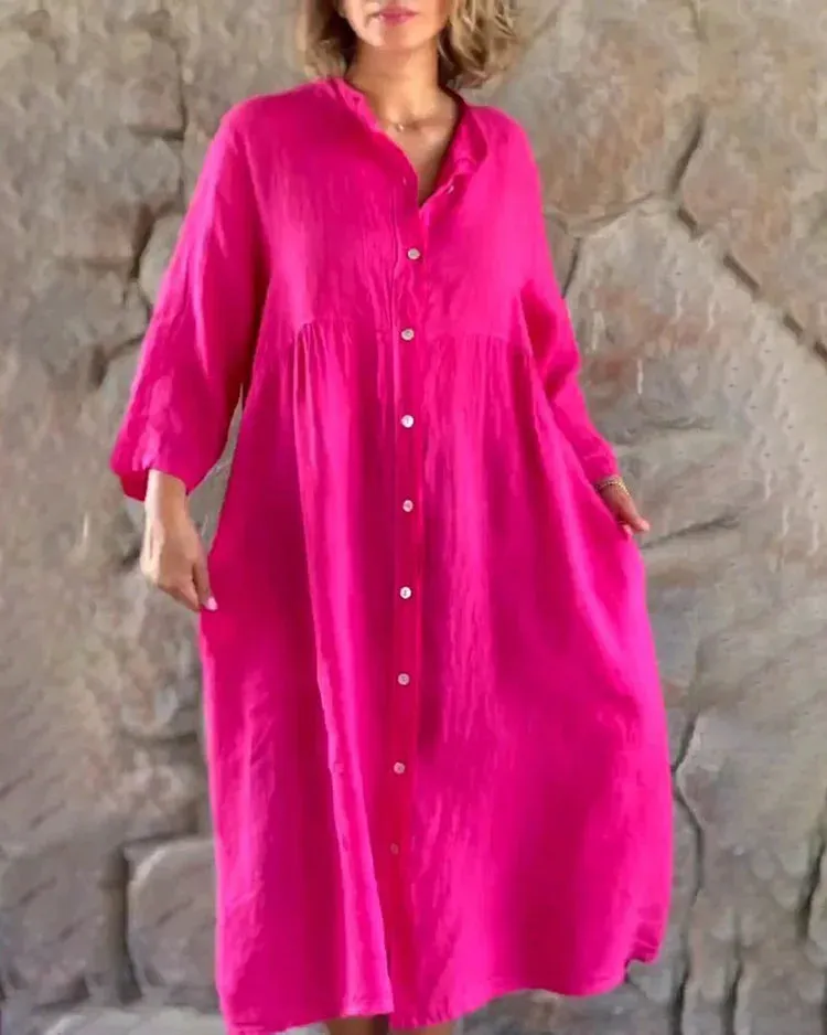 Clara – Breezy Cotton-Linen Women’s Shirt Dress