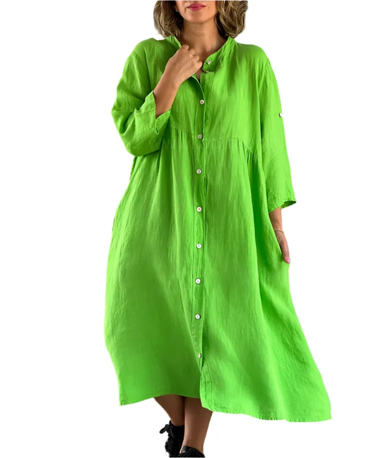 Clara – Breezy Cotton-Linen Women’s Shirt Dress