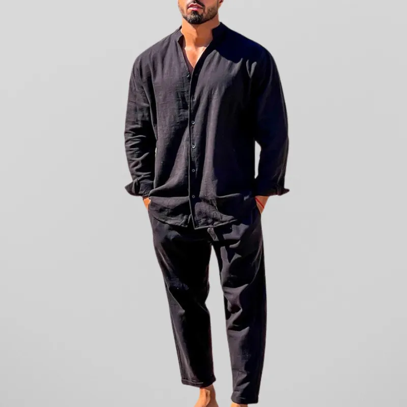 Classic Men’s Casual Outfit with Shirt and Pants