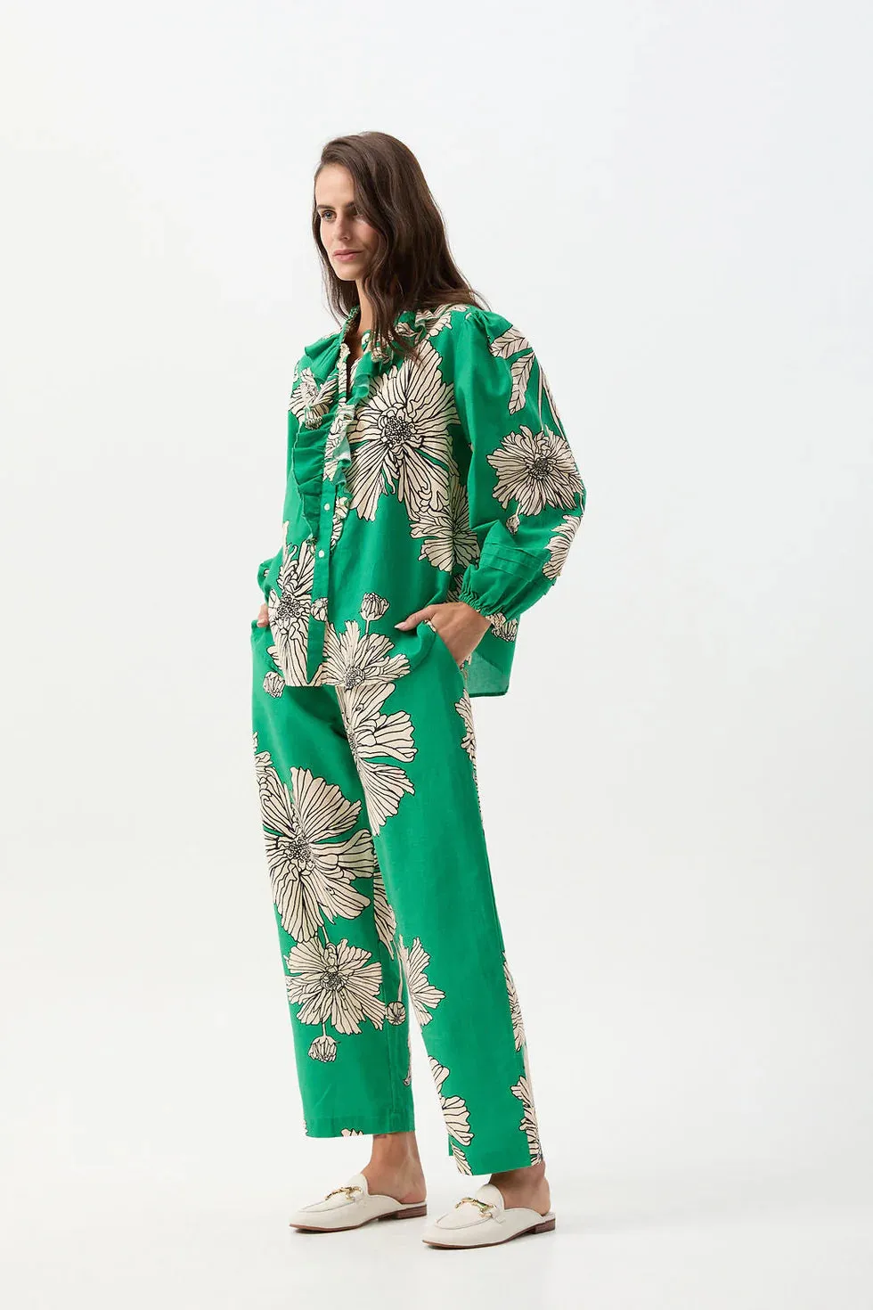 Cloth Paper Scissors - Botanic Front Ruffle Shirt