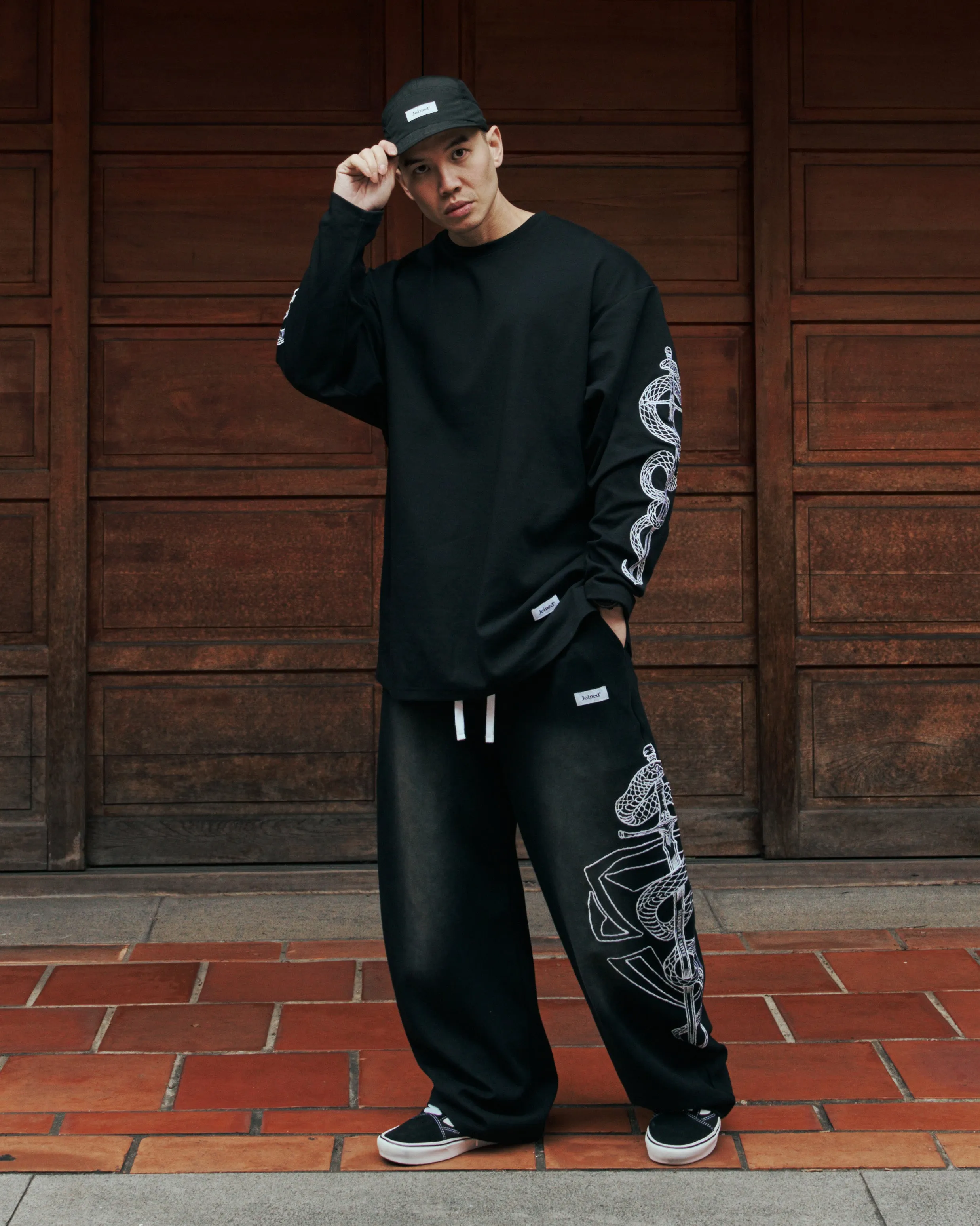 CNY Snake Barrel Leg Pants