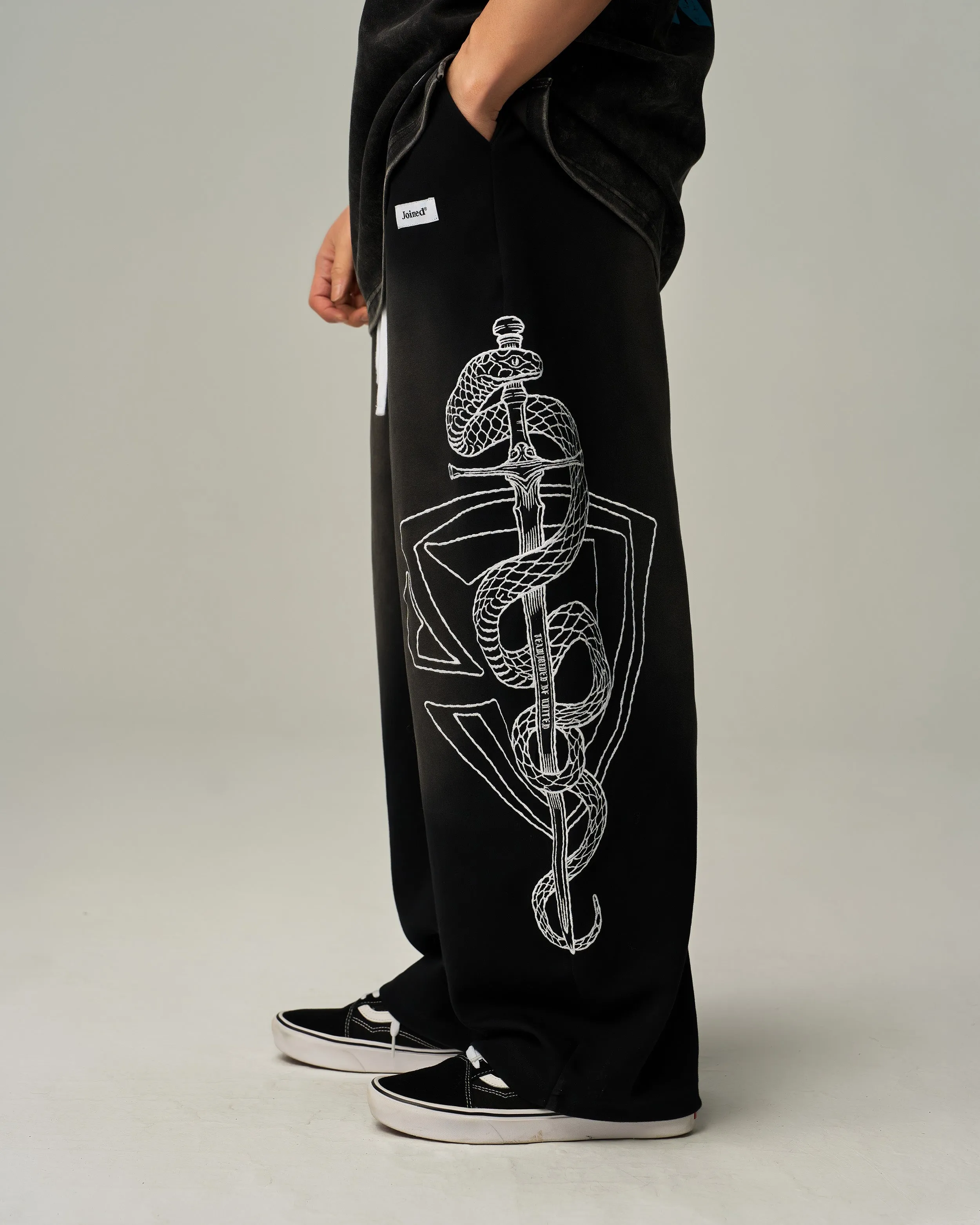 CNY Snake Barrel Leg Pants