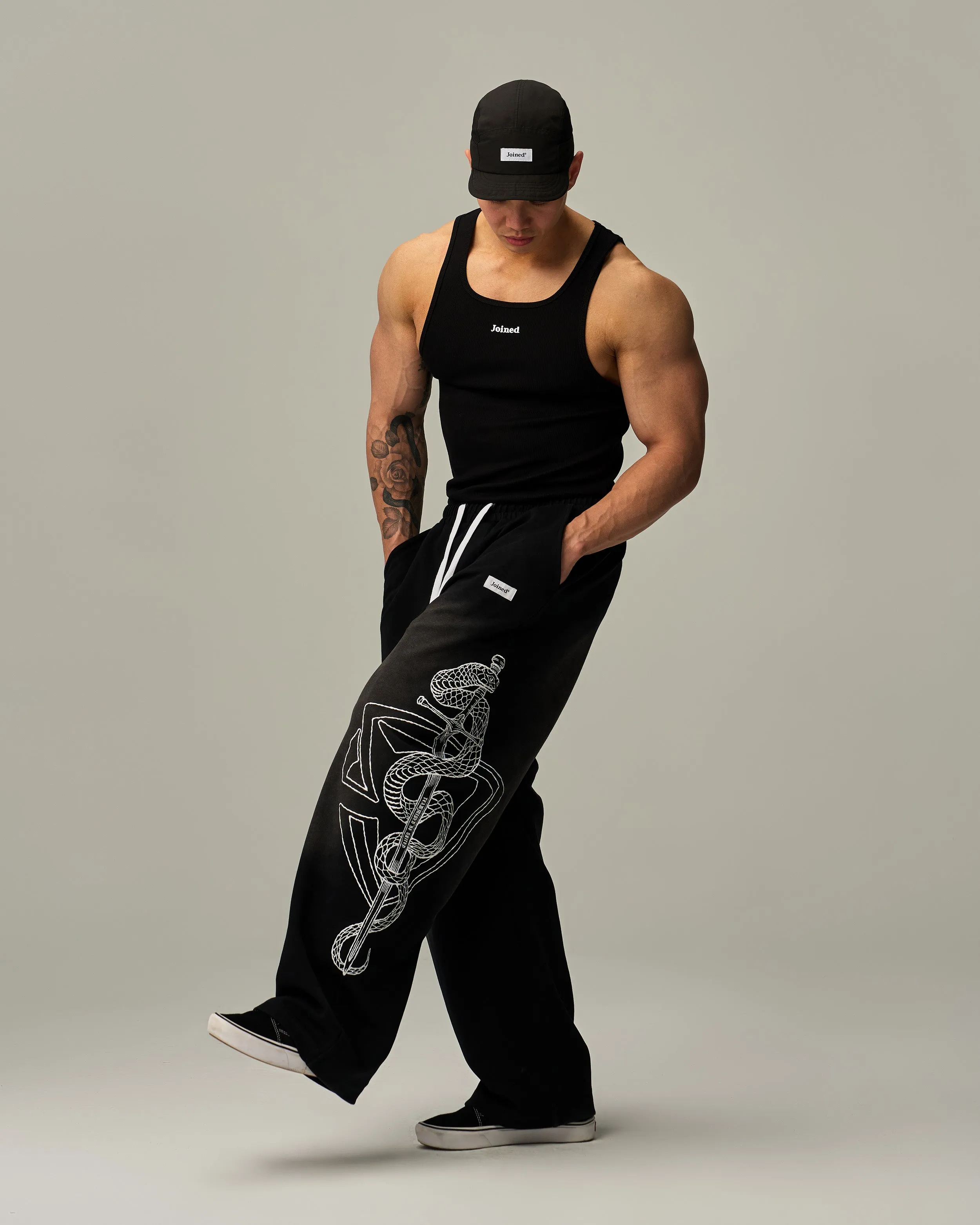 CNY Snake Barrel Leg Pants