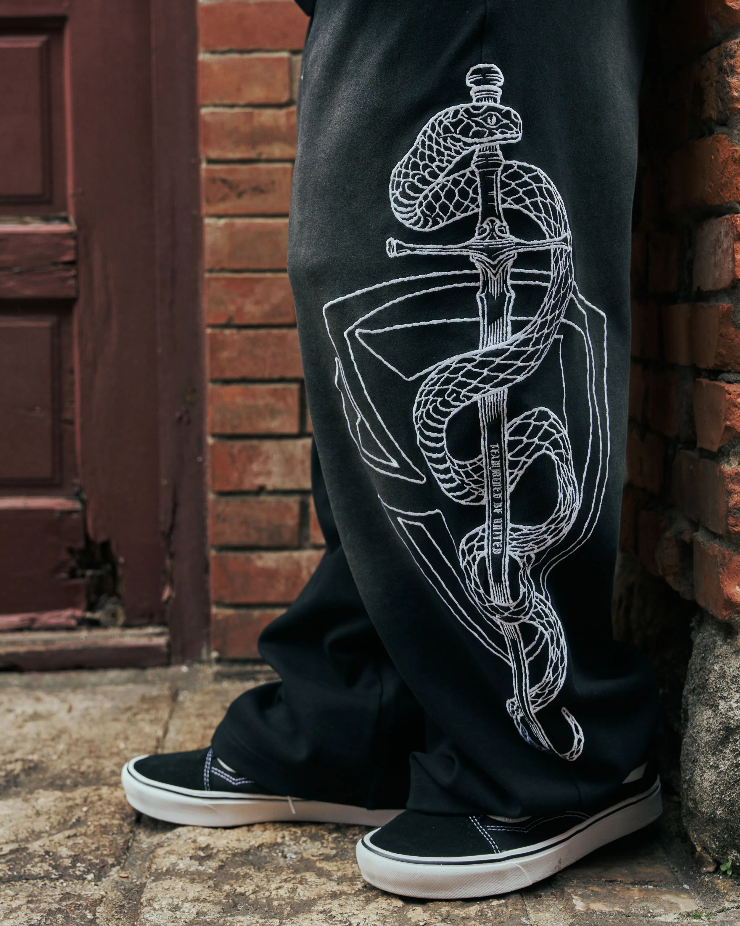 CNY Snake Barrel Leg Pants