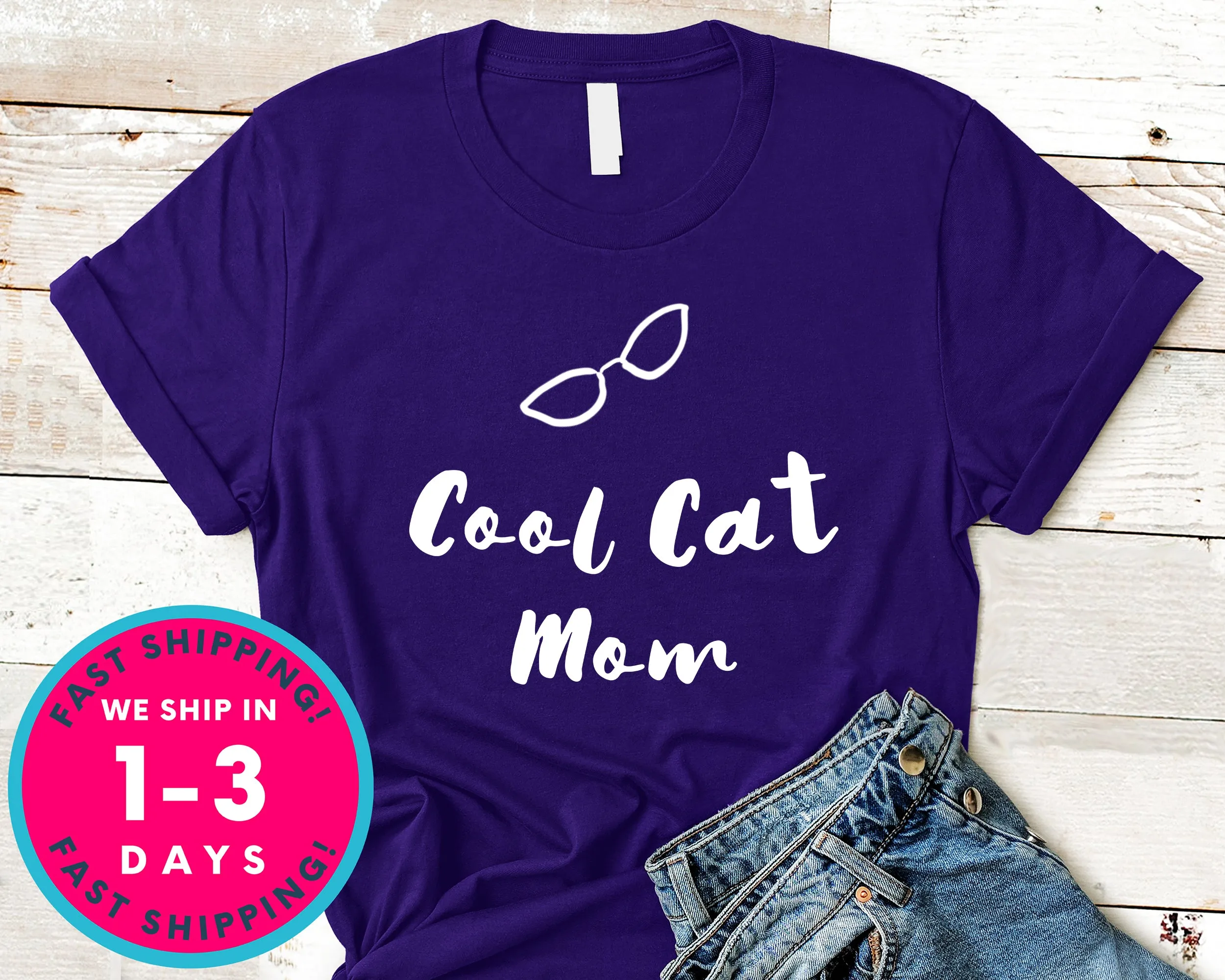Cool Cat Mom T-Shirt - Animals Shirt