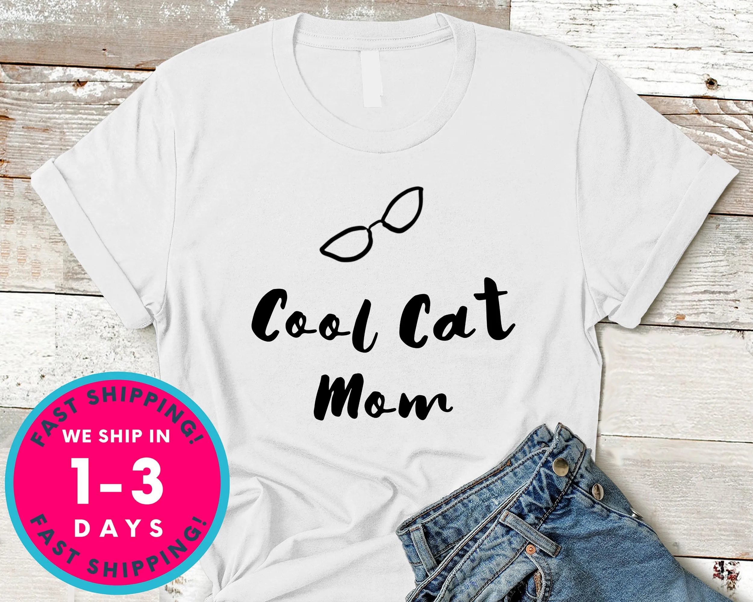 Cool Cat Mom T-Shirt - Animals Shirt