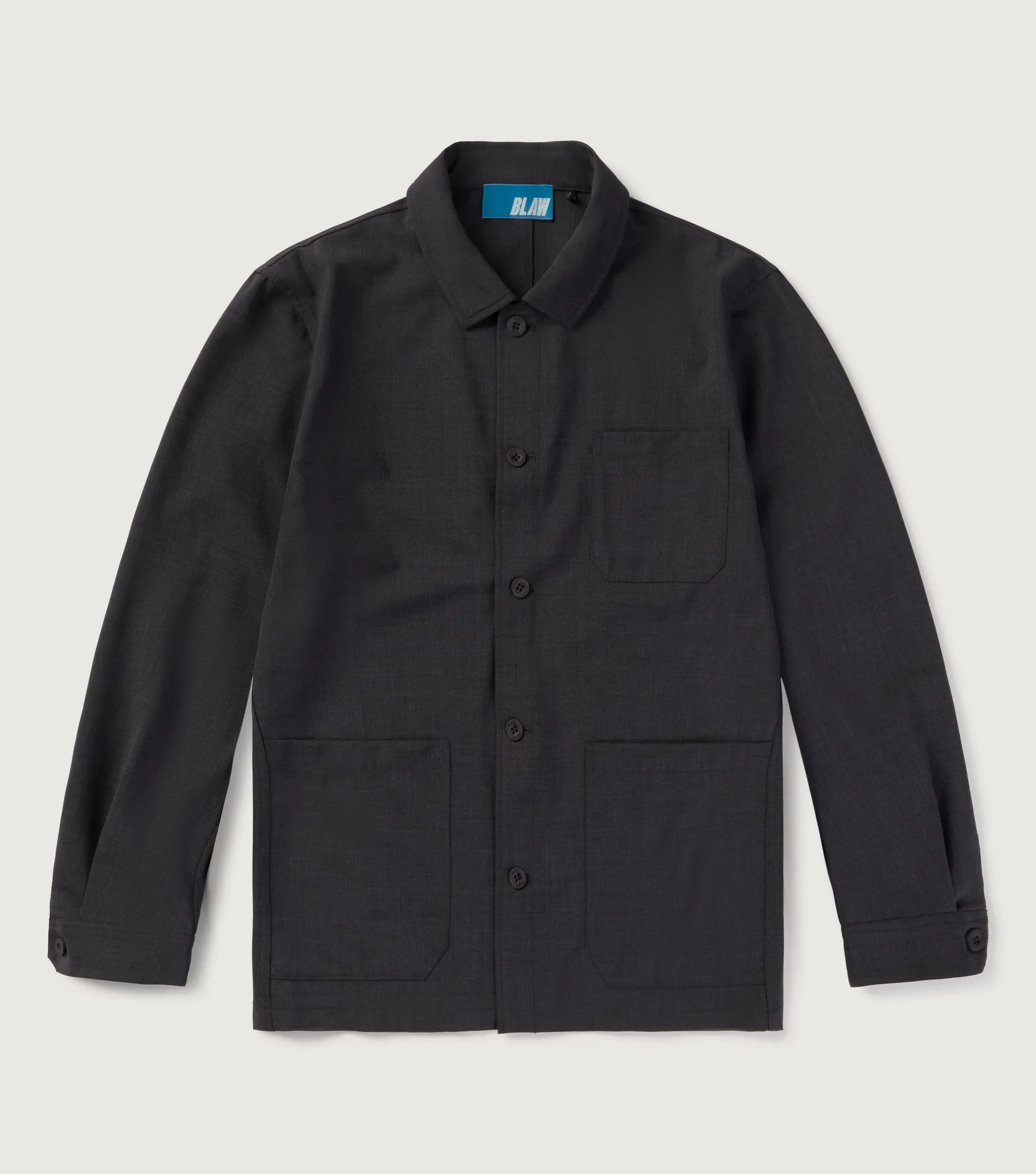 Cool Wool Worker Overshirt Grey
