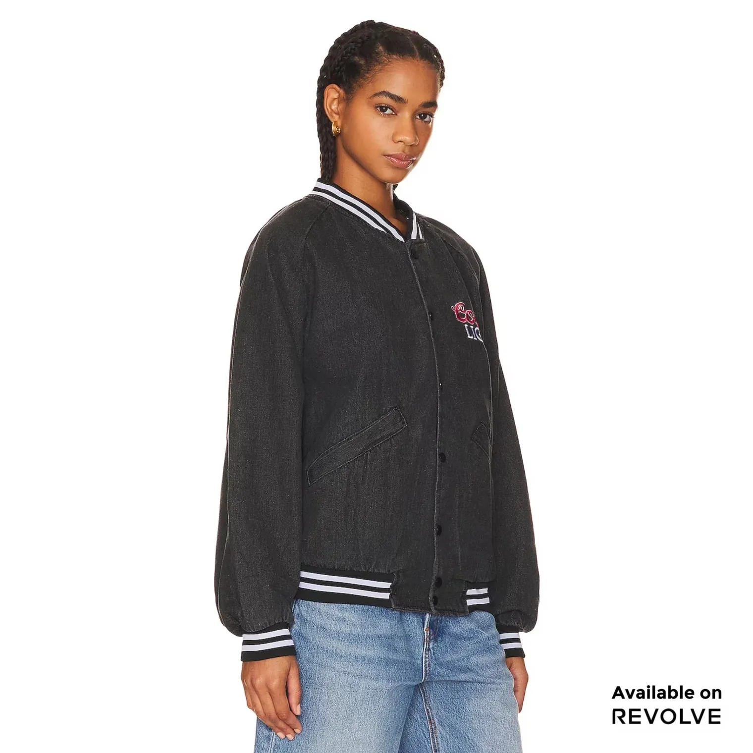Coors Light Official Stadium Jacket - Washed Black Denim