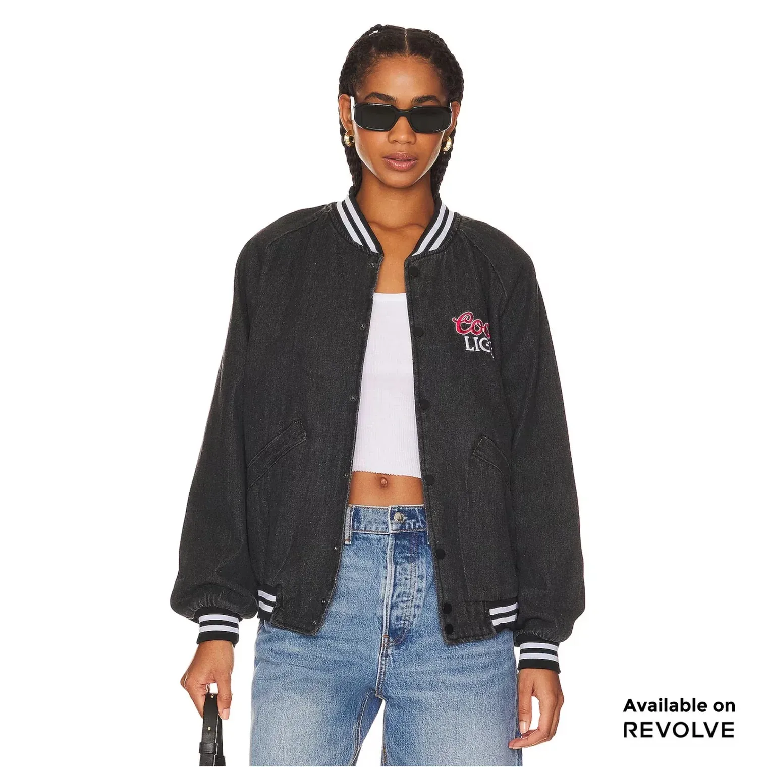 Coors Light Official Stadium Jacket - Washed Black Denim