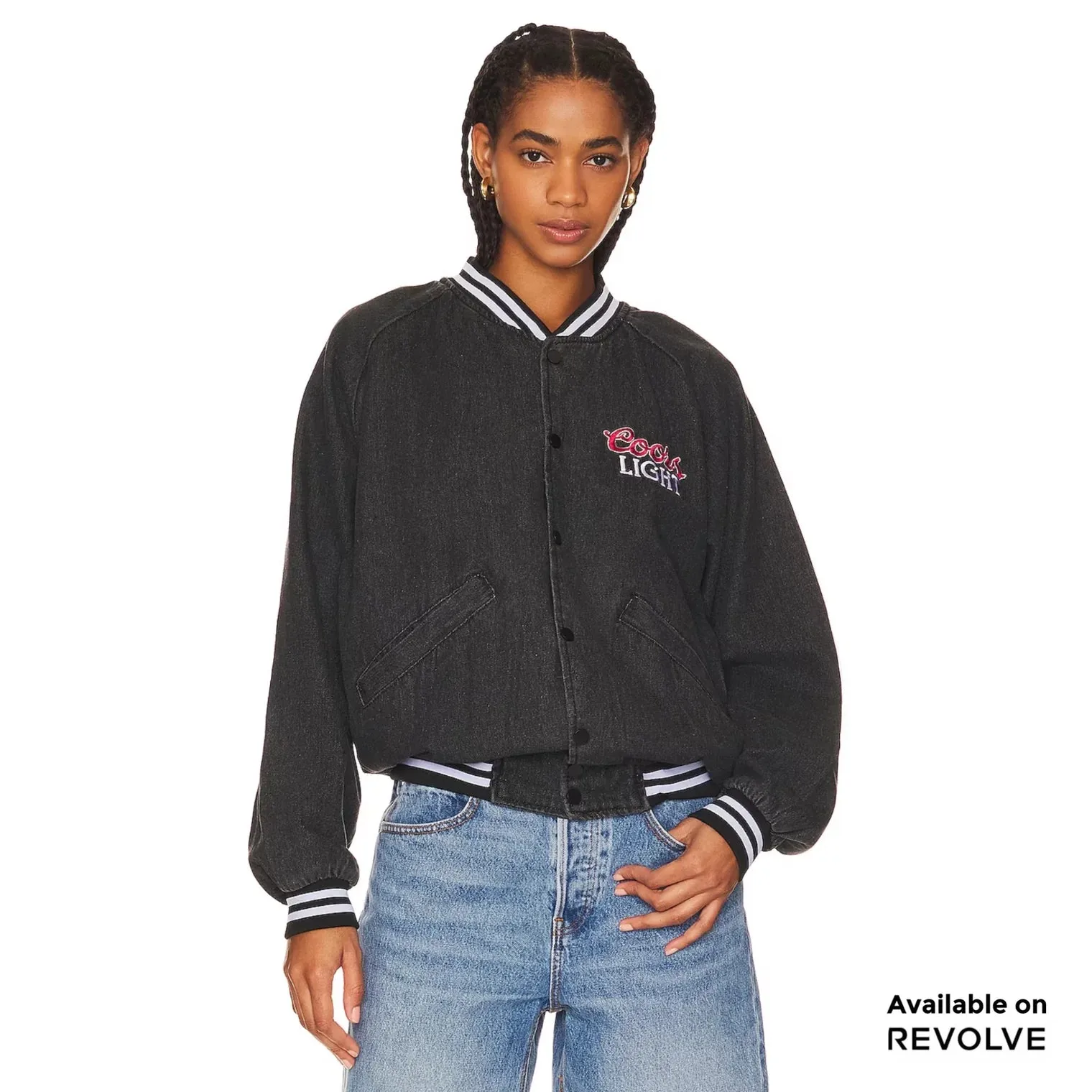Coors Light Official Stadium Jacket - Washed Black Denim