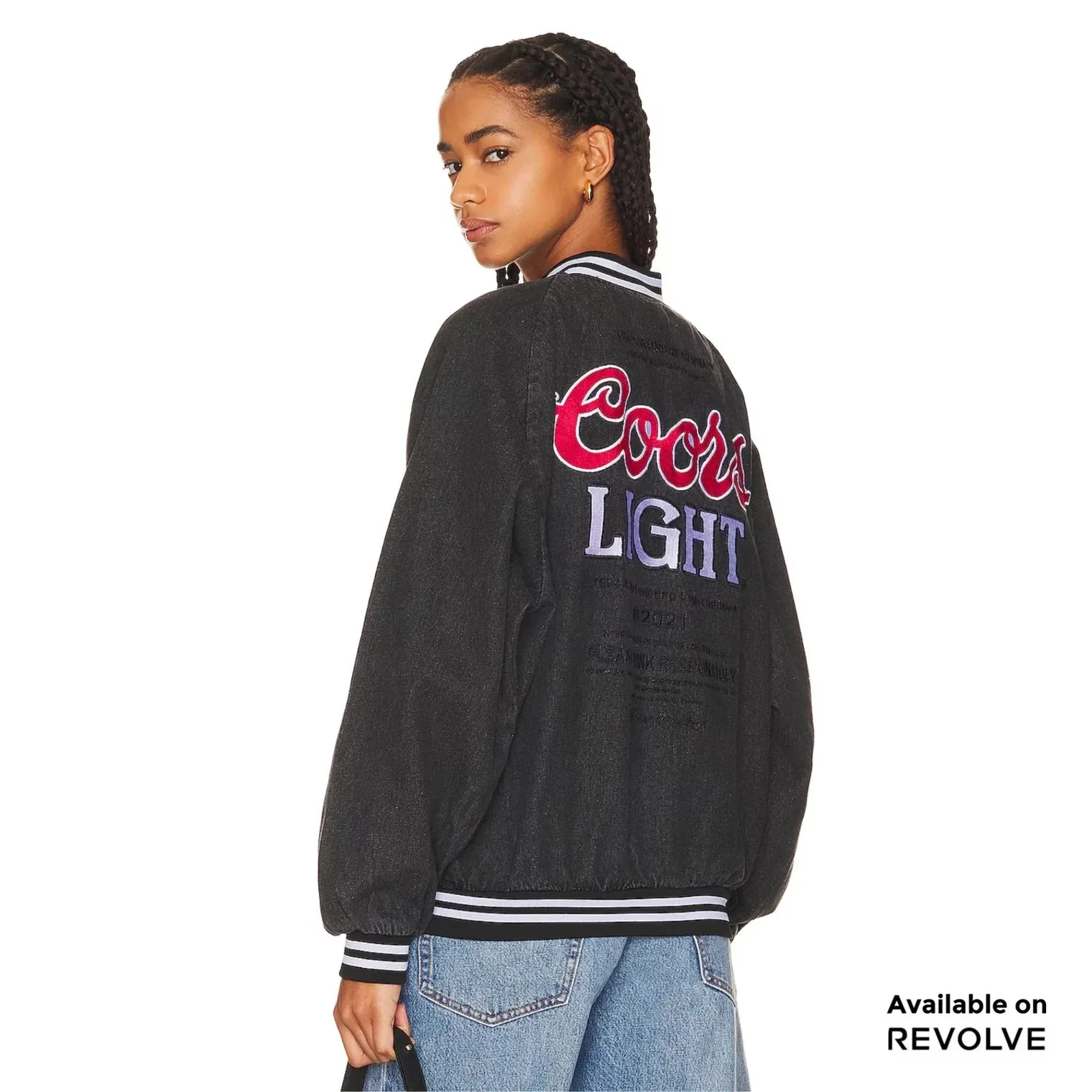 Coors Light Official Stadium Jacket - Washed Black Denim