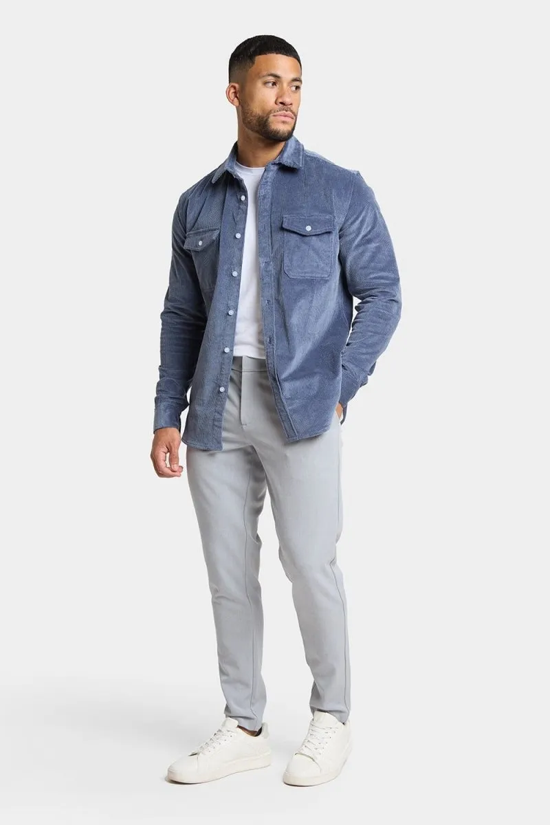 Cord Overshirt in Airforce Blue