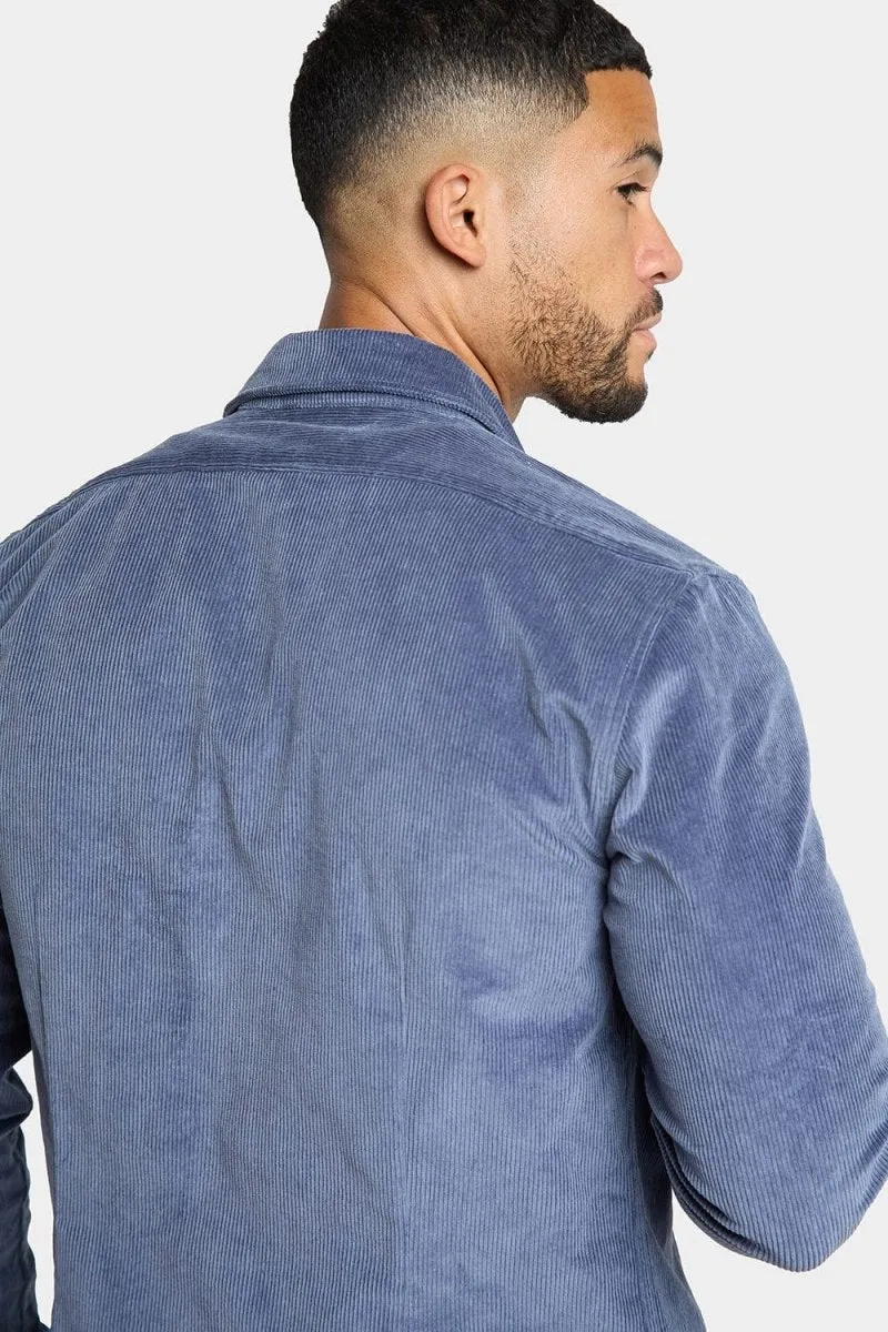 Cord Overshirt in Airforce Blue