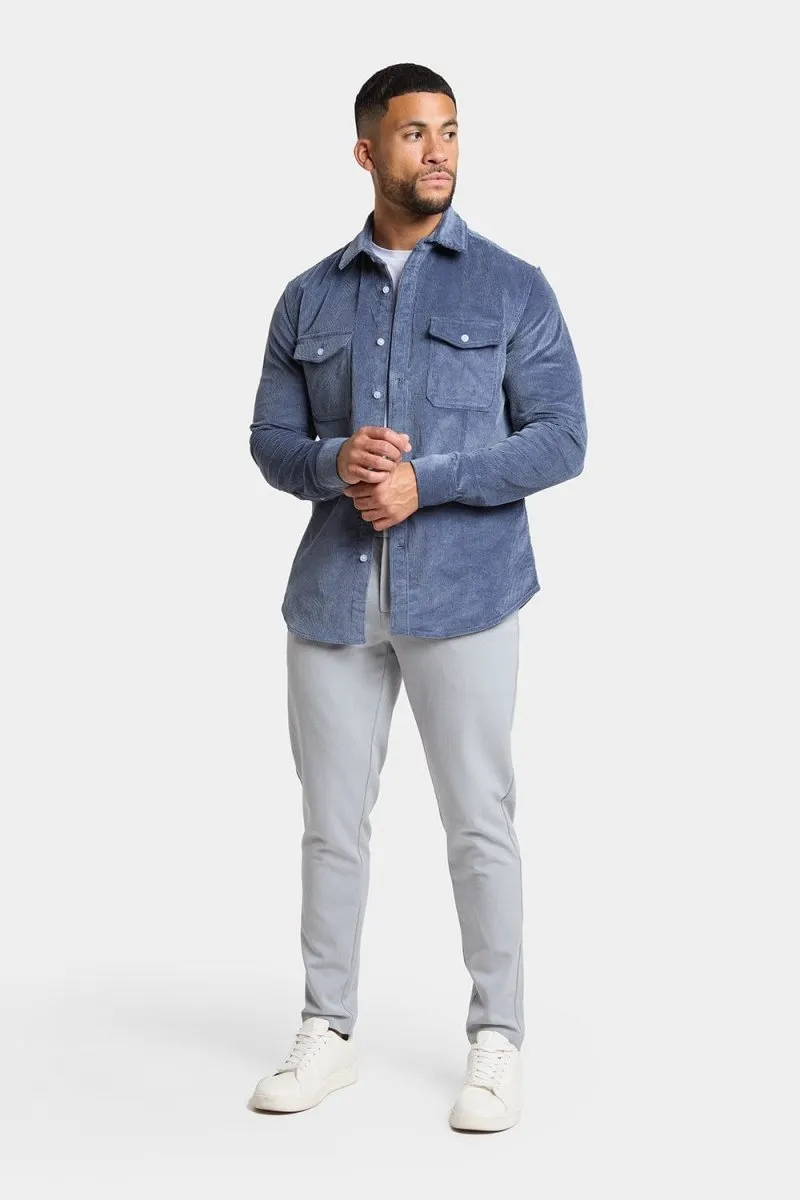 Cord Overshirt in Airforce Blue