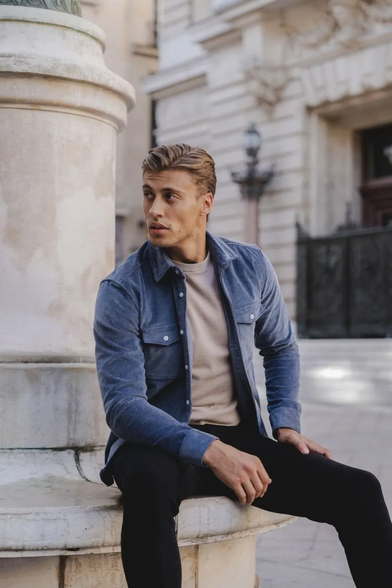 Cord Overshirt in Airforce Blue